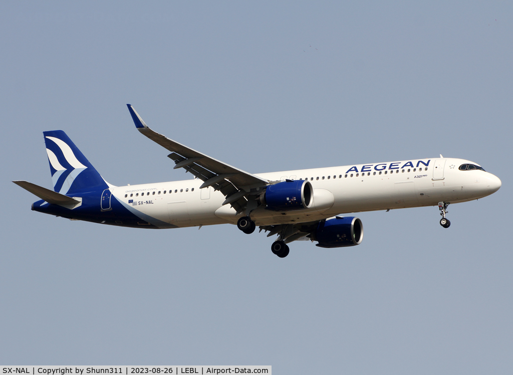 SX-NAL, 2022 Airbus A321-271NX C/N 10967, Landing rwy 06L in new c/s
