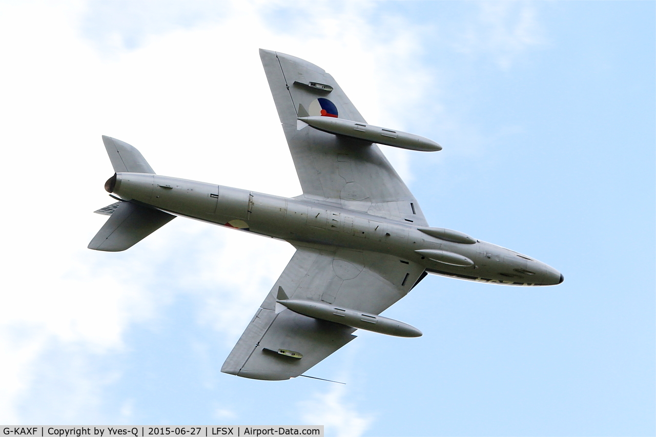 G-KAXF, 1956 Hawker Hunter F.6A C/N S4/U/3361, Hawker Hunter F.6A, On display, Luxeuil-St Sauveur Air Base 116 (LFSX)
