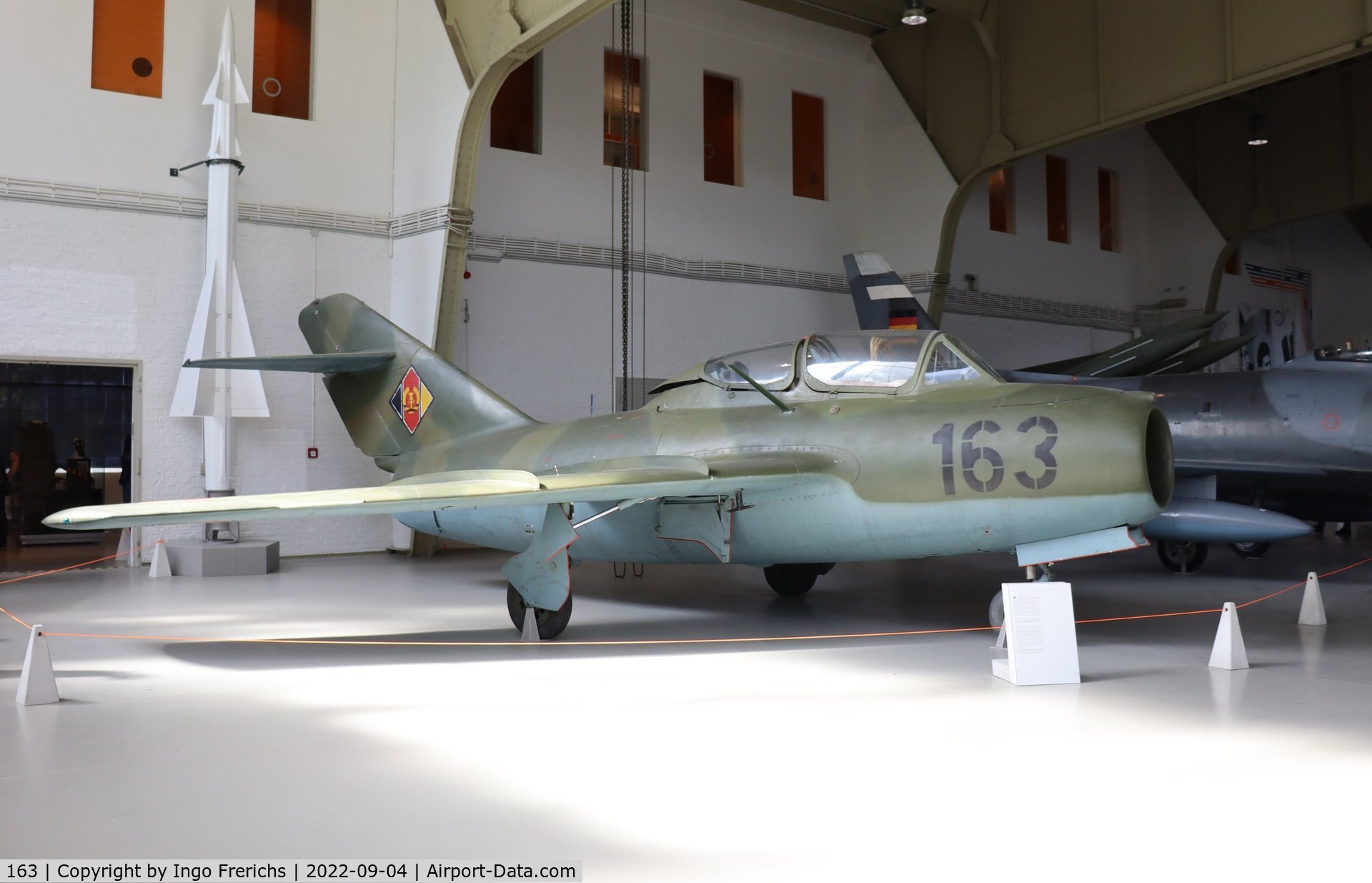 163, 1959 Mikoyan-Gurevich MiG-15 UTI C/N 922257, At MHM Berlin-Gatow Ehibition