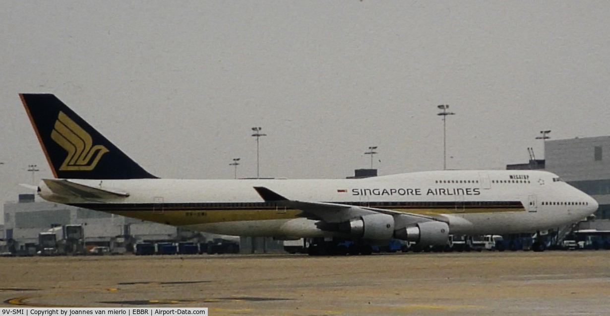 9V-SMI, 1991 Boeing 747-412/BCF C/N 24975, Slide scan