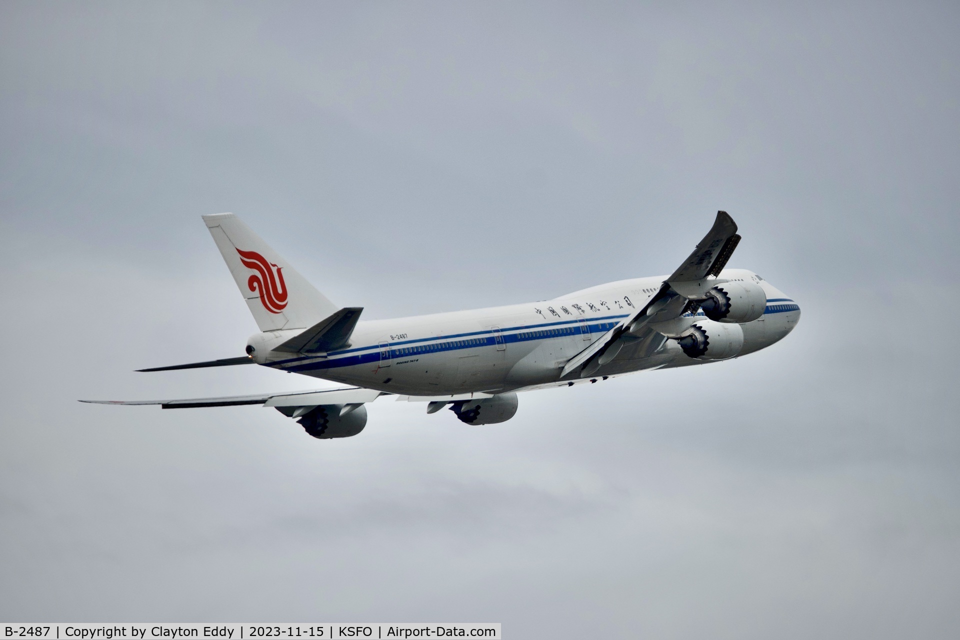 B-2487, 2014 Boeing 747-89L C/N 44932, SFO 2023.