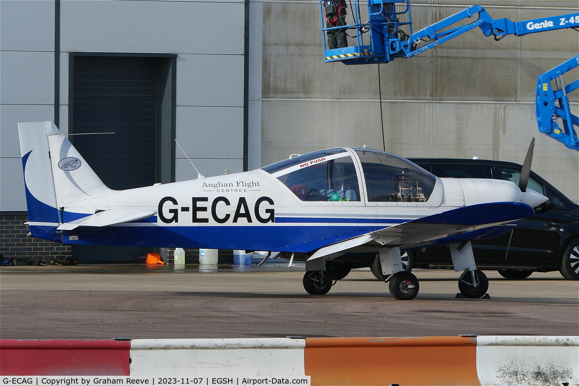 G-ECAG, 1997 Robin HR-200-120B C/N 315, Parked at Norwich.