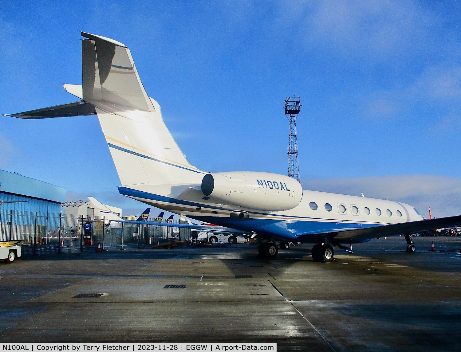 N100AL, 2019 Gulfstream G650 C/N 6431, At Luton Airport