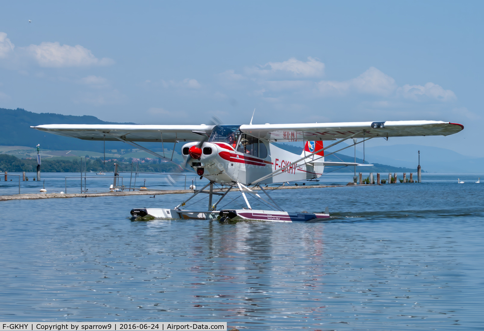 F-GKHY, 1975 Piper PA-18-150 Super Cub C/N 18-7509081, Seaplane meeting Lac de Neuchâtel/Yverdon
