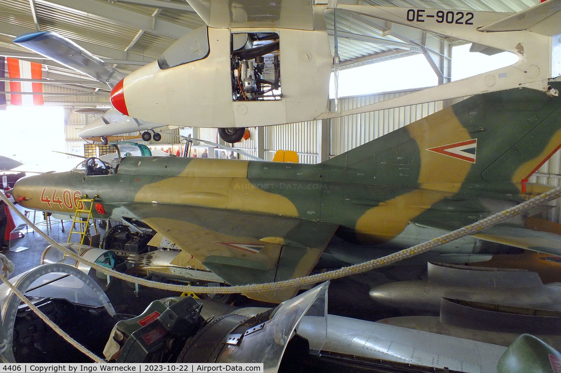 4406, Mikoyan-Gurevich MiG-21MF C/N 964406, Mikoyan i Gurevich MiG-21MF FISHBED-J at the Österreichisches Luftfahrtmuseum (Austrian Aviation Museum), Graz-Thalerhof