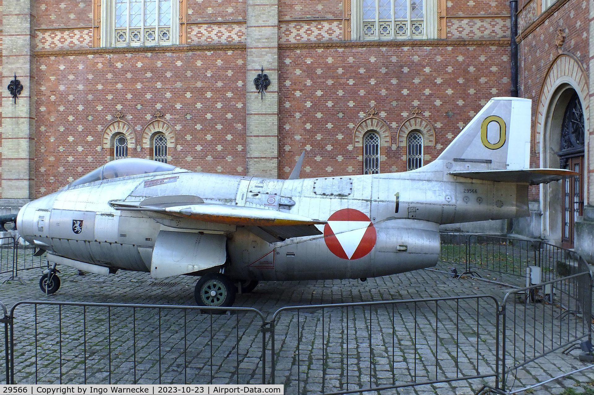 29566, Saab J-29F Tunnan C/N 29566, SAAB J29F Tunnan at the Heeresgeschichtliches Museum (HGM, Museum of Military History), Wien (Vienna)