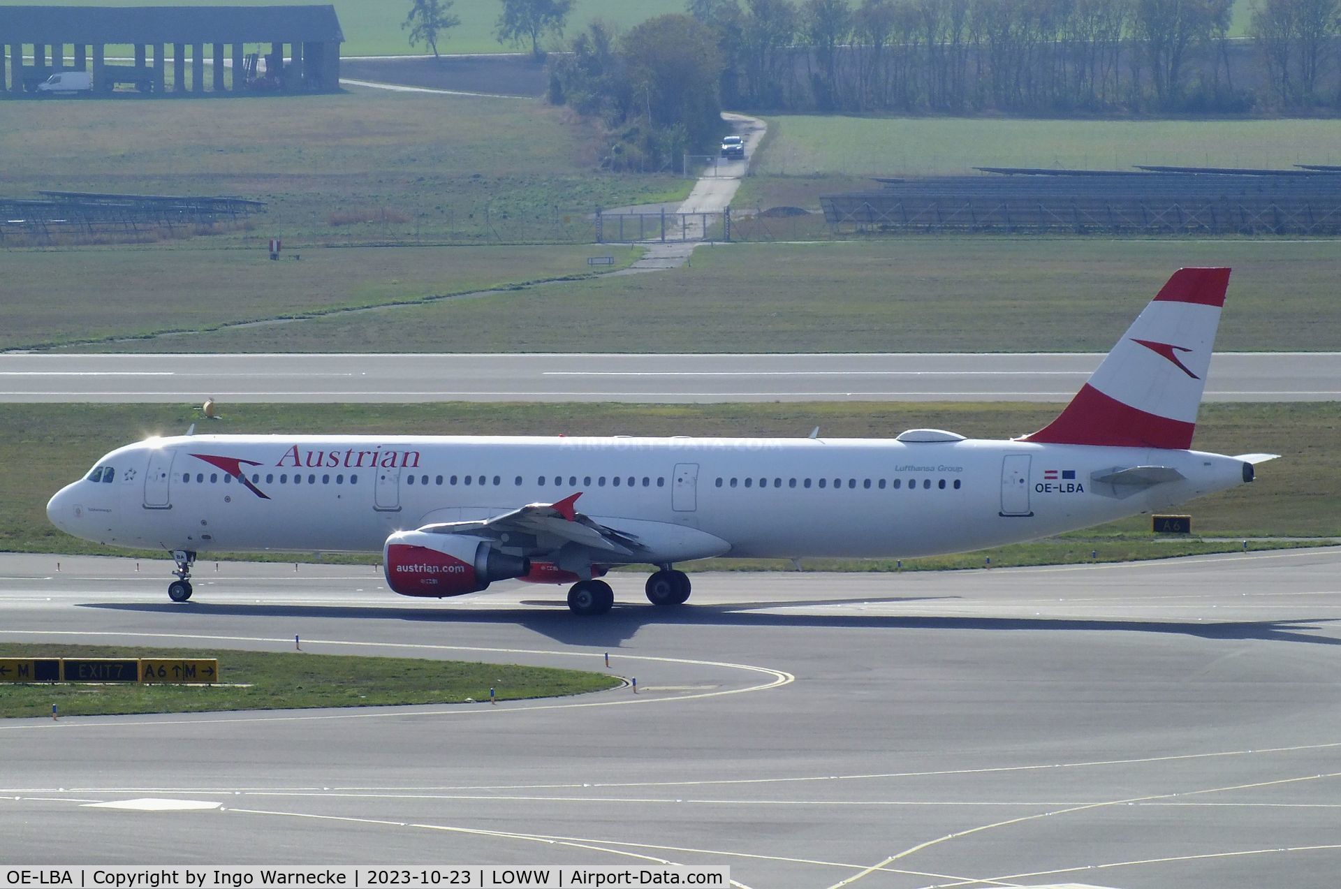 OE-LBA, 1995 Airbus A321-111 C/N 552, Airbus A321-111 of Austrian Airlines at Wien-Schwechat airport