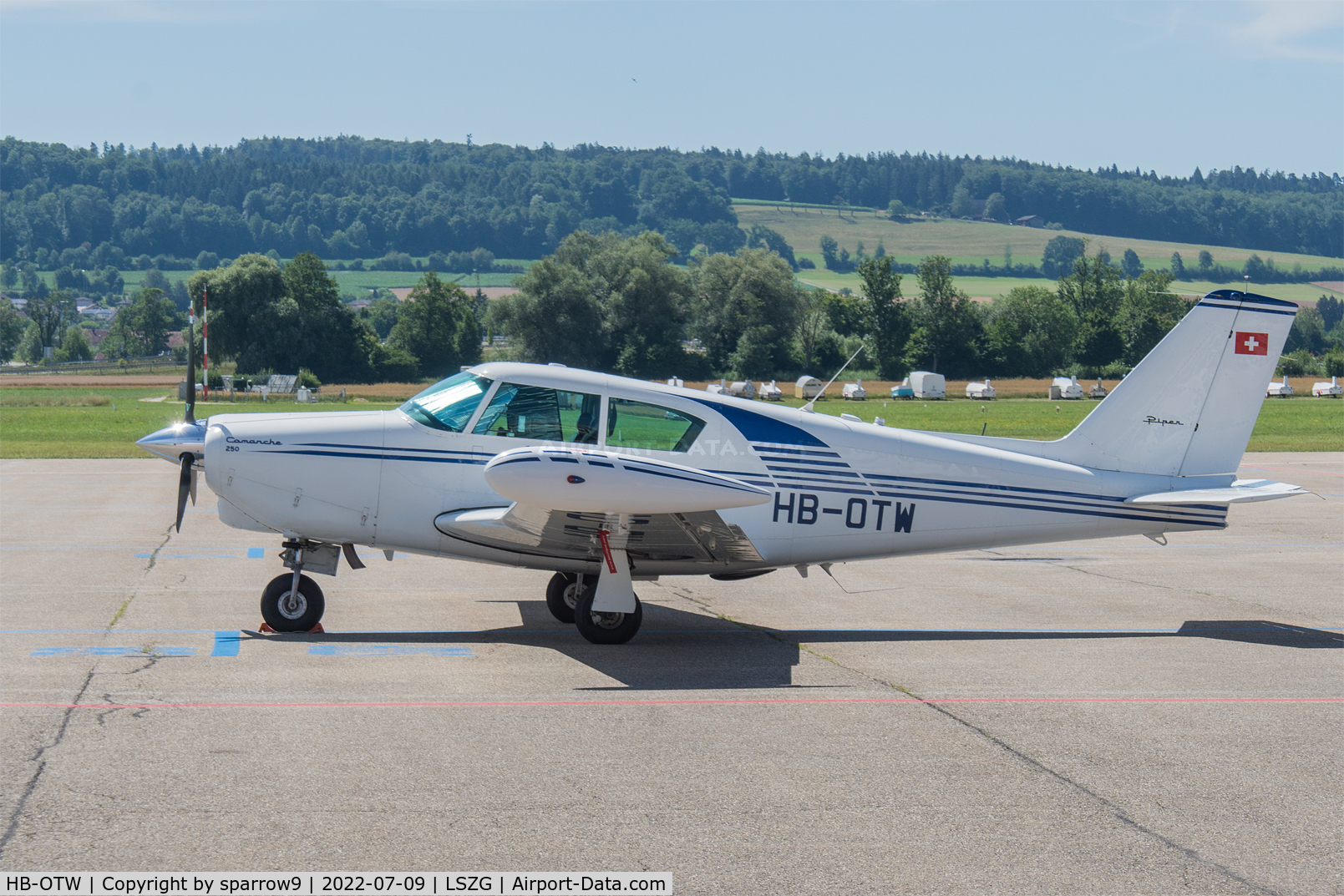 HB-OTW, 1961 Piper PA-24-250 Comanche C/N 24-2643, At Grenchen. HB-registered since 1961-04-26.