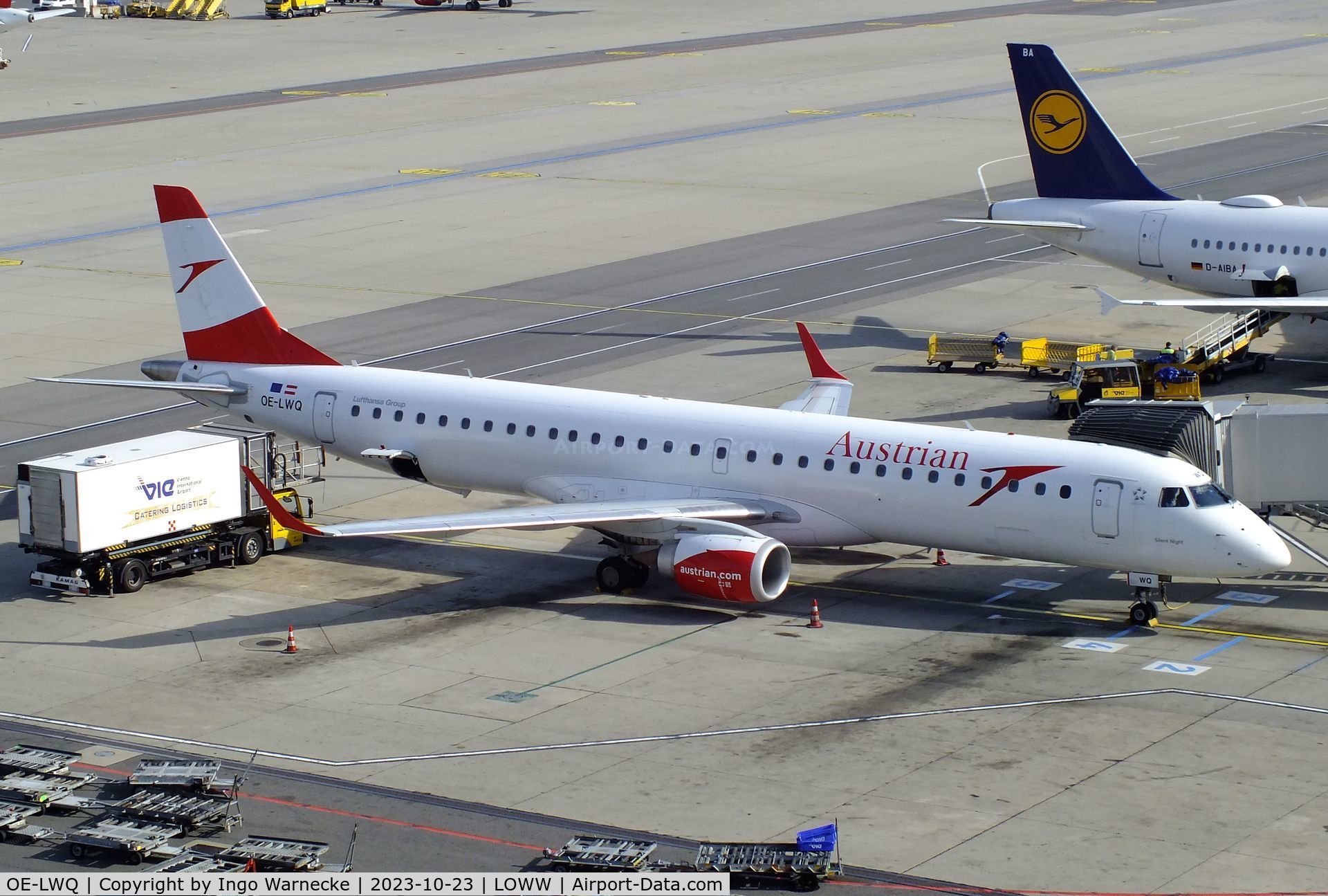 OE-LWQ, 2012 Embraer 195LR (ERJ-190-200LR) C/N 19000565, EMBRAER 195LR (ERJ-190-200LR) of Austrian Airlines at Wien-Schwechat airport