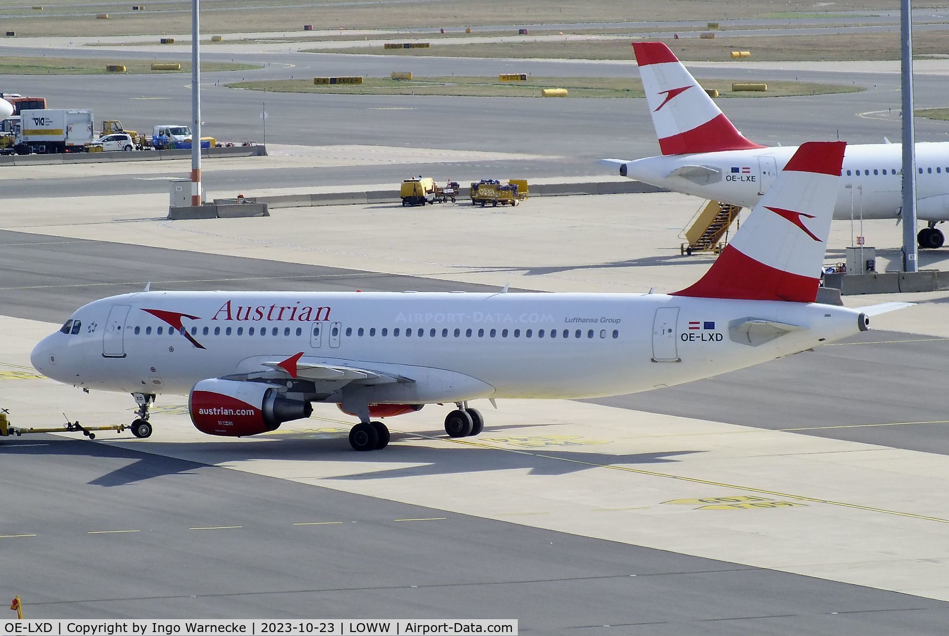 OE-LXD, 2008 Airbus A320-216 C/N 3515, Airbus A320-216 of Austrian Airlines at Wien-Schwechat airport