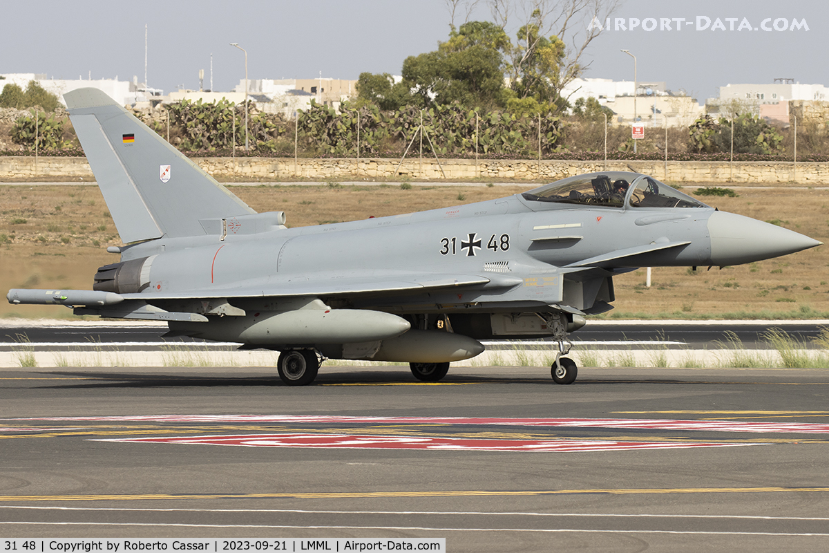 31 48, Eurofighter Typhoon EF2000 C/N GS0108, Malta International Airshow 2023