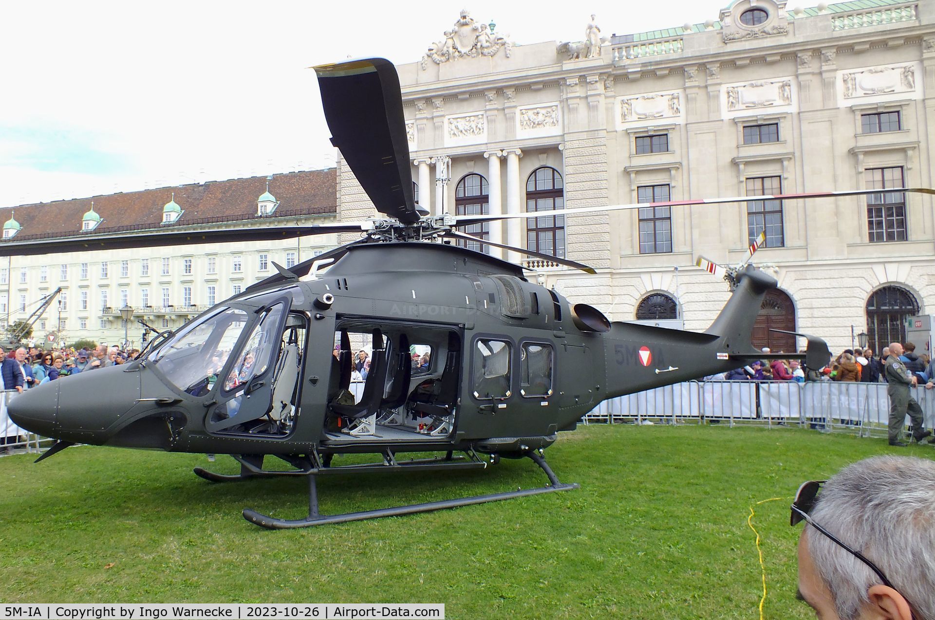 5M-IA, 2022 AgustaWestland AW169B C/N CSX82072, AgustaWestland (Leonardo) AW169B of the Bundesheer (Austrian Armed Forces) at the Austrian National Day celebrations in Vienna (Nationalfeiertag 2023, Wien) at the Heldenplatz