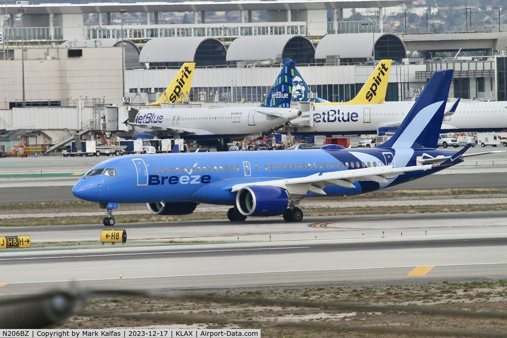 N206BZ, 2022 Airbus A220-300 C/N 55143, BCS3 Breeze Airbus A220-300 N206BZ MXY534  KRIC-KORD