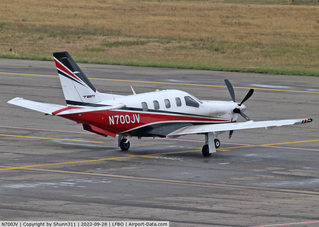 N700JV, 2002 Socata TBM-700 C/N 245, Parked at the General Aviation area...