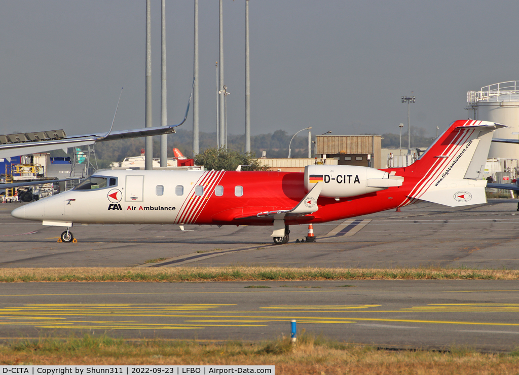 D-CITA, 1995 Learjet 60 C/N 60-069, Parked at the General Aviation area...