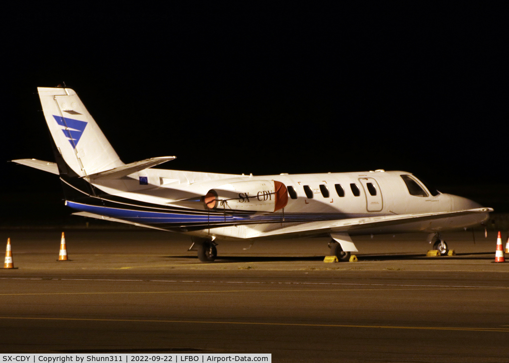 SX-CDY, 1980 Cessna 551 Citation IISP C/N 551-0201, Night stop...