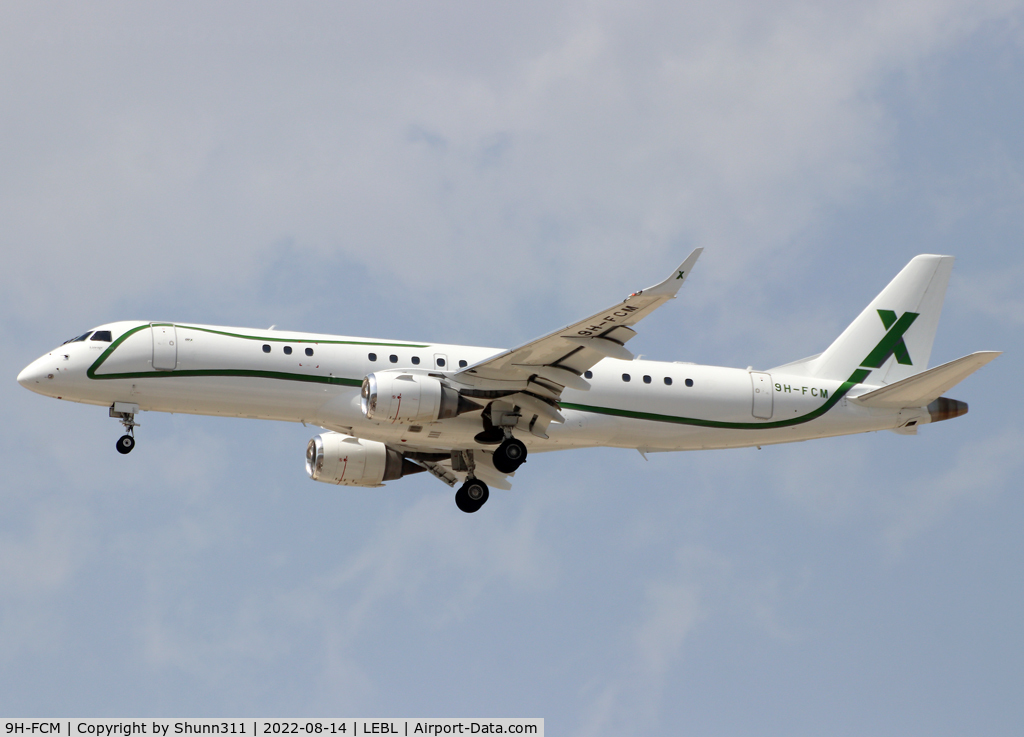 9H-FCM, 2014 Embraer ERJ-190-100ECJ Lineage 1000 C/N 19000641, Landing rwy 24R