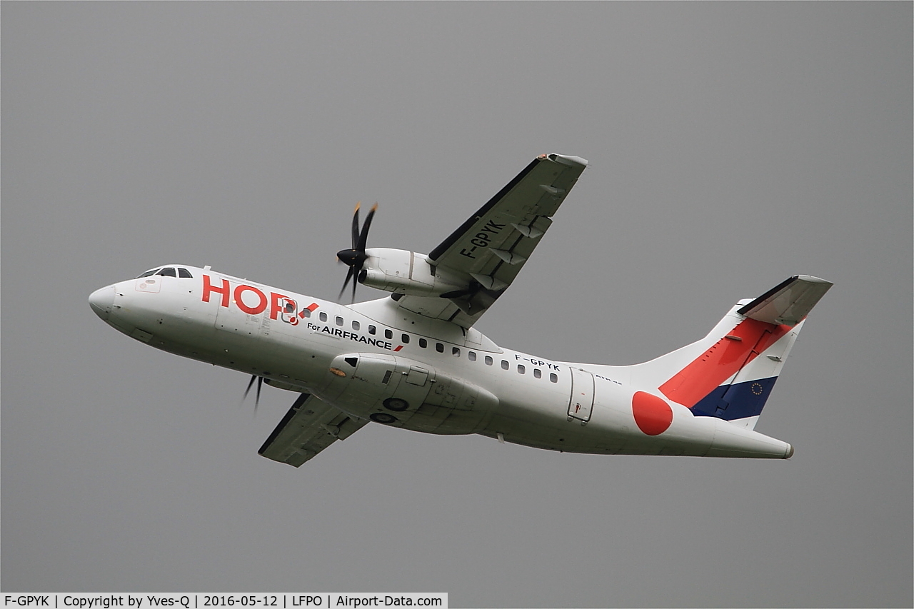 F-GPYK, 1997 ATR 42-500 C/N 537, ATR 42-500, Take off rwy 24, Paris Orly airport (LFPO - ORY)