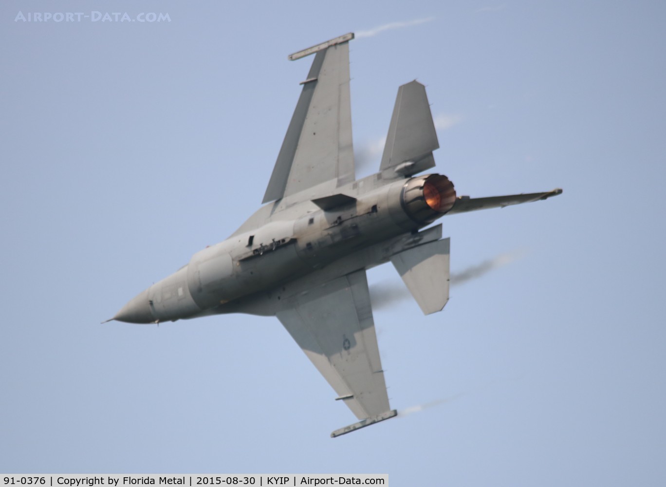 91-0376, 1991 General Dynamics F-16C Fighting Falcon C/N CC-74, Thunder Over Michigan 2015 zx
