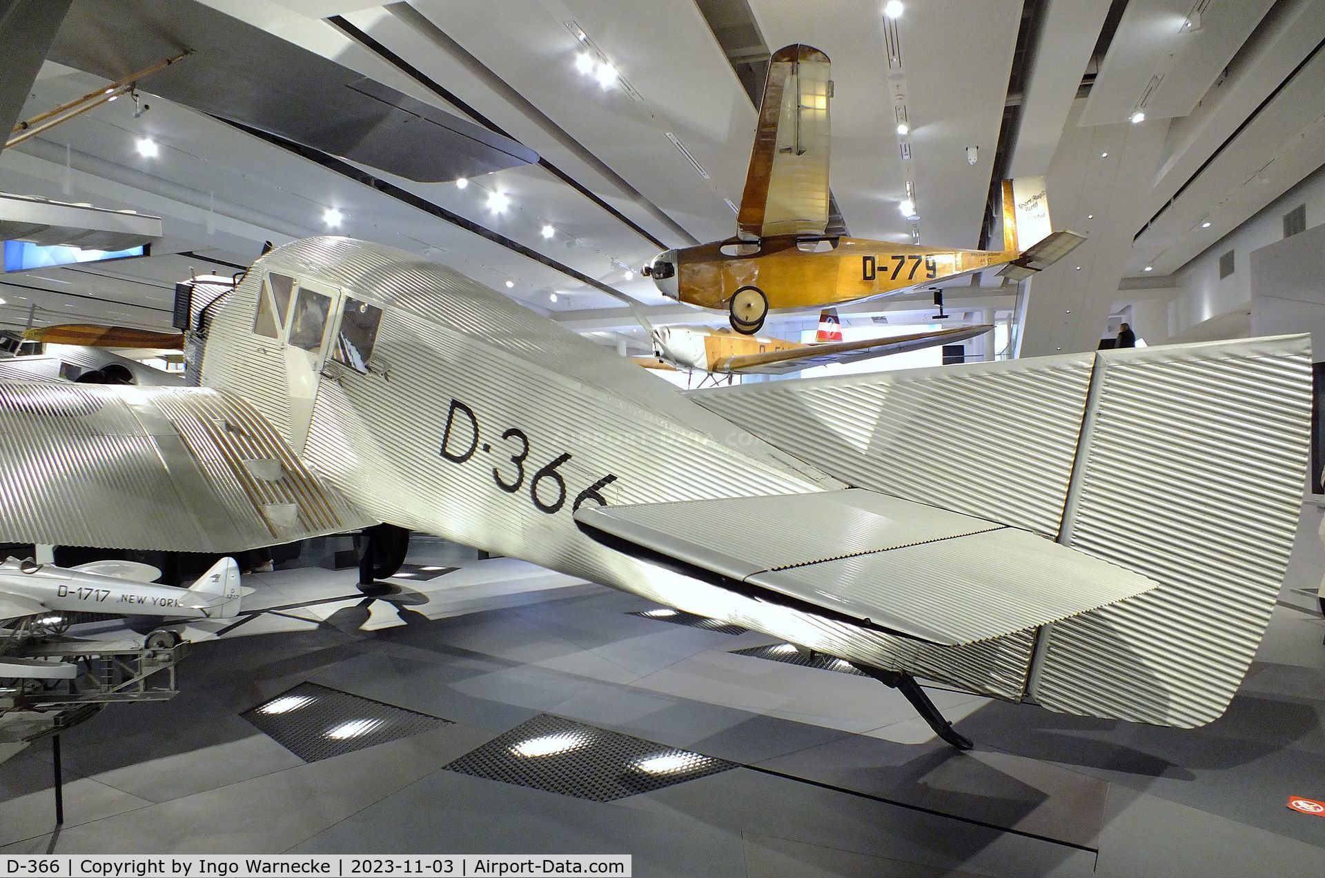D-366, 1927 Junkers F.13 C/N 2018, Junkers F 13 fe (original fuselage with re-constructed wings and tail) at Deutsches Museum, München (Munich)