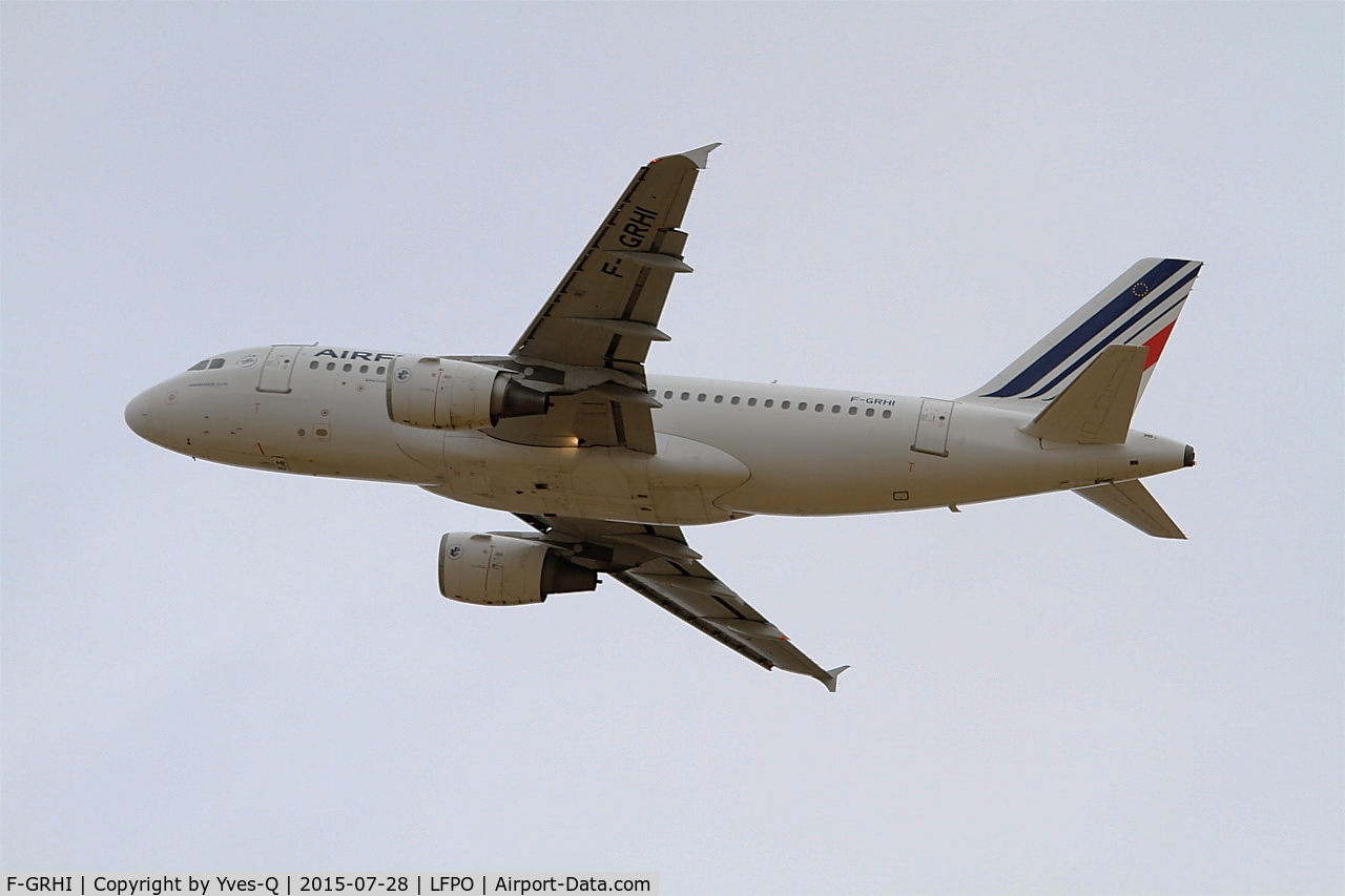 F-GRHI, 2000 Airbus A319-111 C/N 1169, Airbus A319-111, Climbing from rwy 24, Paris Orly Airport (LFPO-ORY)