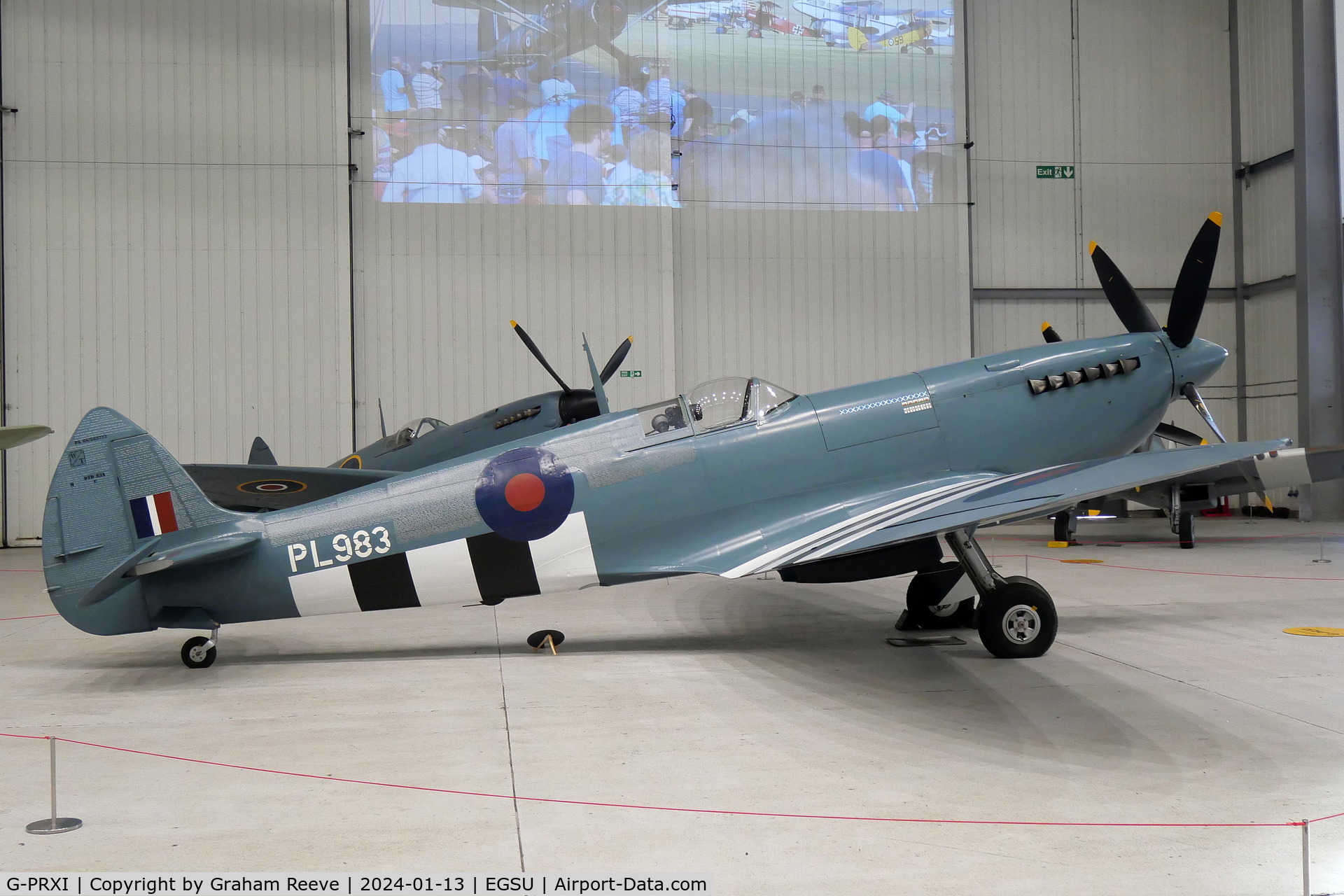 G-PRXI, 1944 Supermarine 361 Spitfire PR.XI C/N 6S/583723, On display at Duxford.
