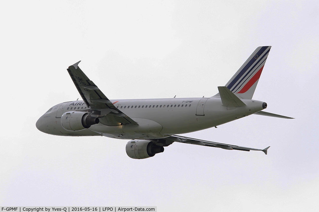F-GPMF, 1996 Airbus A319-113 C/N 637, Airbus A319-113, Climbing from rwy 24, Paris Orly airport (LFPO-ORY)