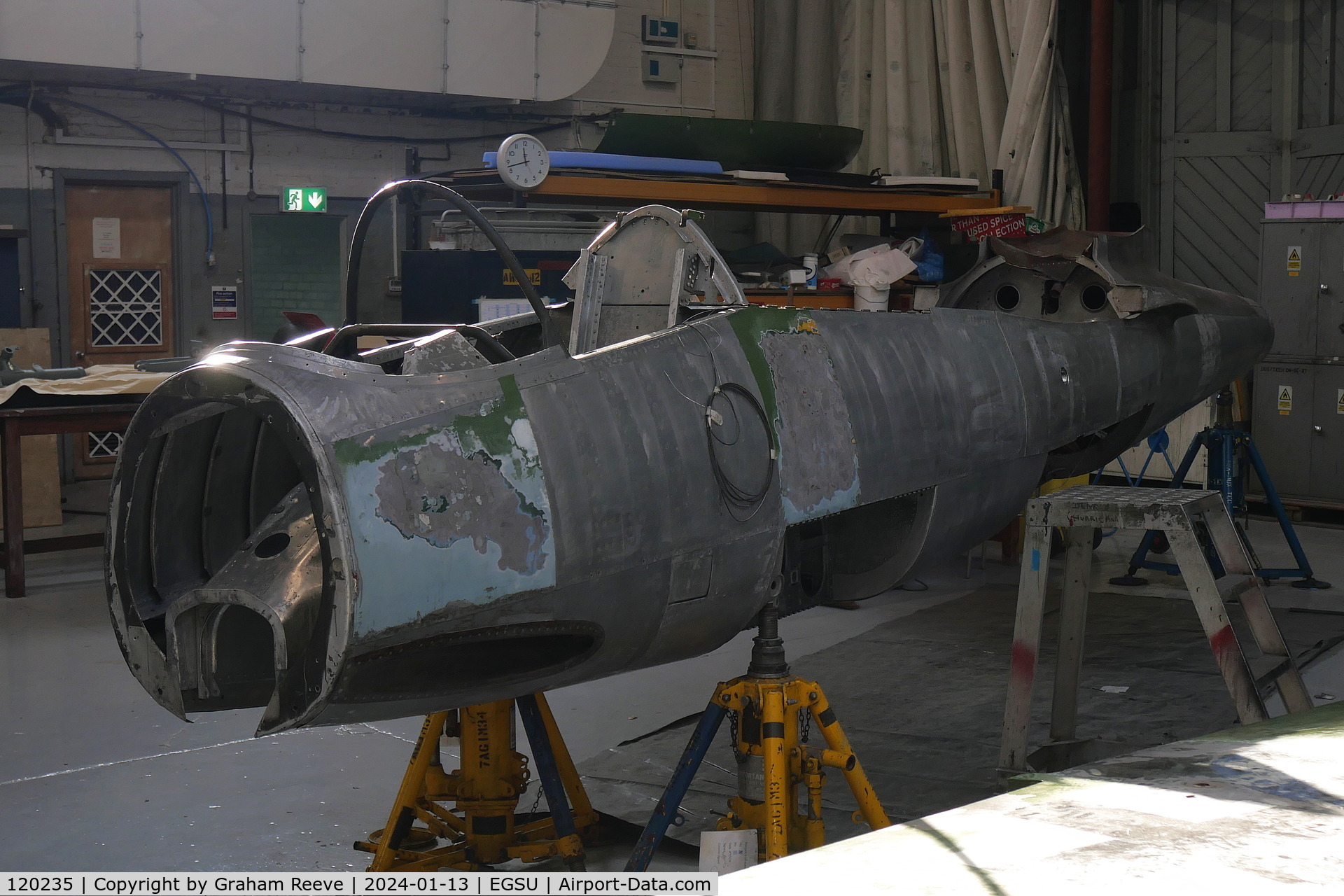 120235, Heinkel He-162A-1 Volksjager C/N 120235, Under restoration and rebuild at the IWM, Duxford.