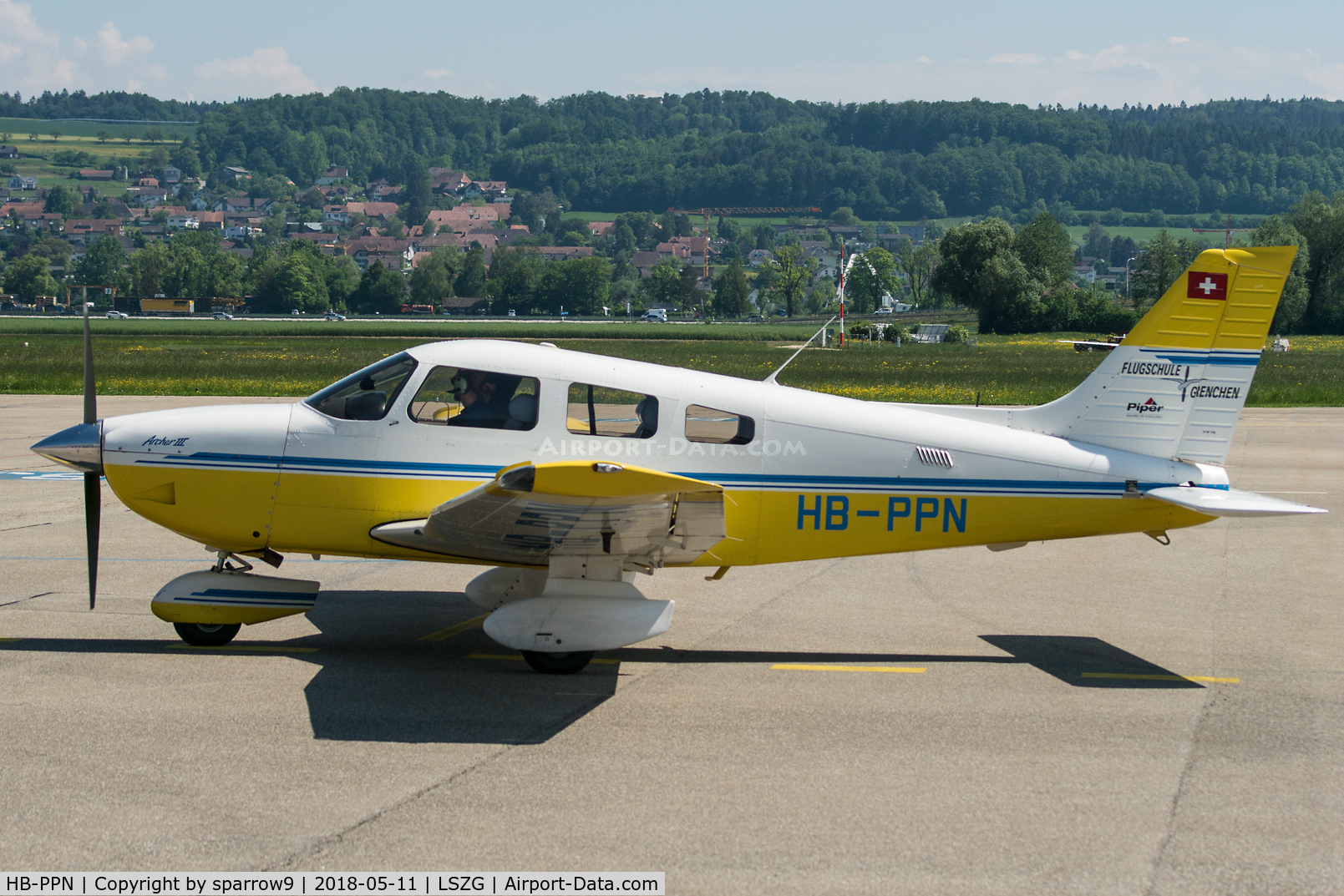 HB-PPN, 1998 Piper PA-28-181 Archer III C/N 2843140, At Grenchen. HB-registered since 1998-05-20.