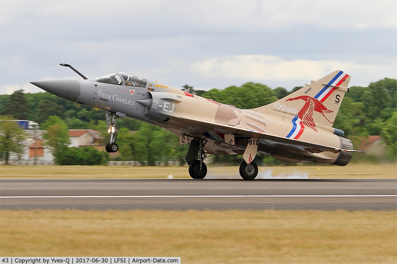 43, Dassault Mirage 2000-5F C/N 43, Dassault Mirage 2000-5F, Landing rwy 29, St Dizier-Robinson Air Base 113 (LFSI)