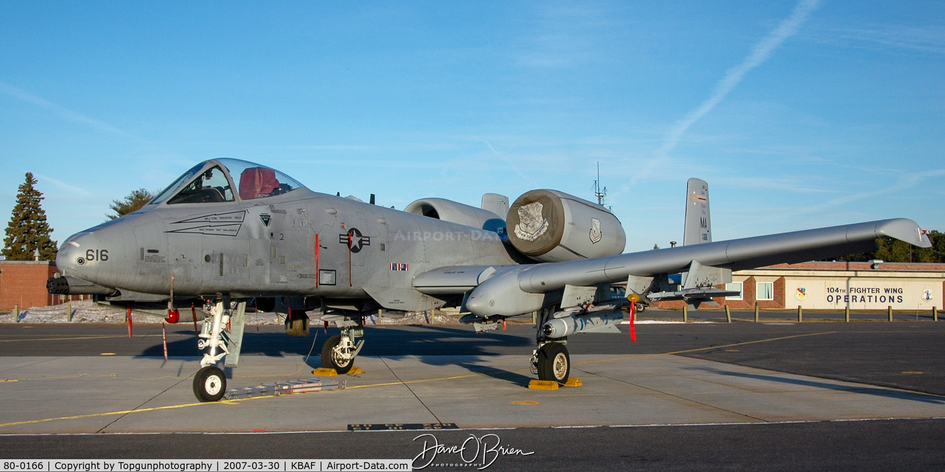 80-0166, 1980 Fairchild Republic A-10C Thunderbolt II C/N A10-0516, 104th FW Ramp ready to open up some Hogs