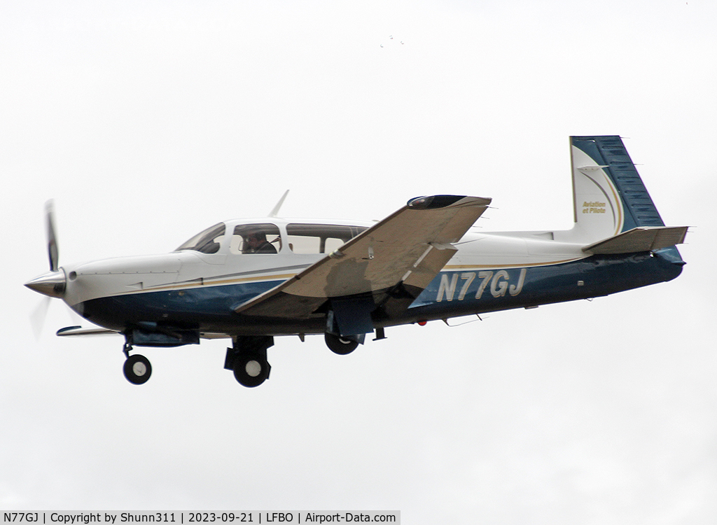 N77GJ, 2005 Mooney M20R Ovation C/N 29-0356, Landing rwy 32R