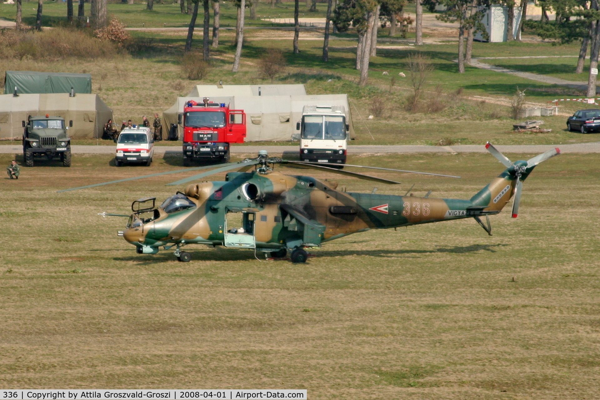 336, 1989 Mil Mi-24P Hind F C/N 340336, Veszprém, Jutas-újmajor, Training base of the Hungarian Air Force.