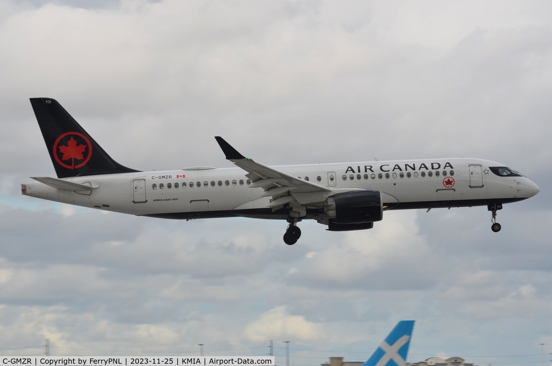 C-GMZR, 2020 Airbus A220-300 C/N 55100, Air Canada A223 landing in MIA