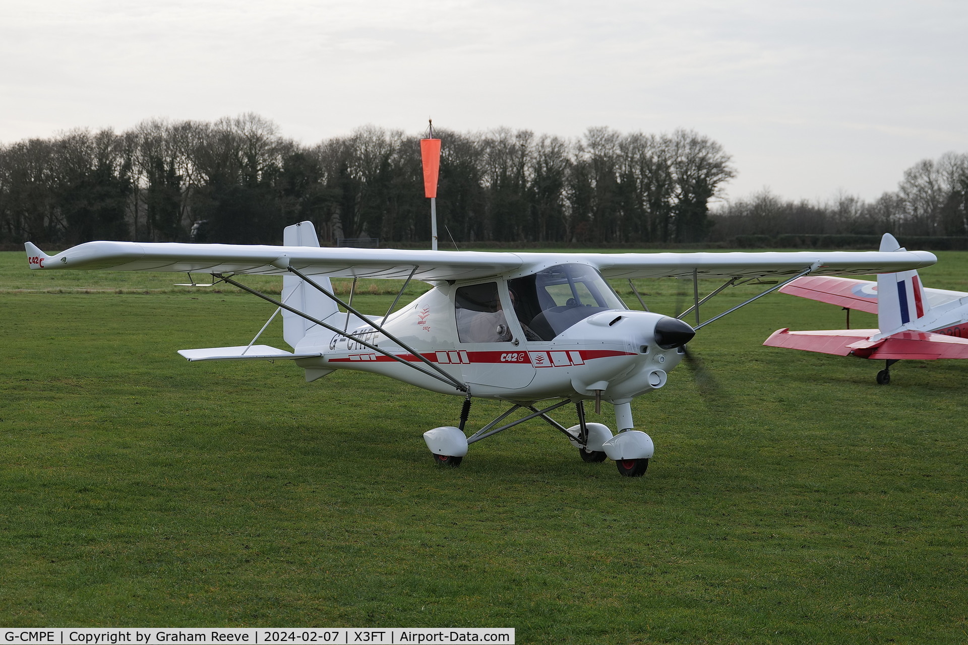 G-CMPE, 2023 Comco Ikarus C42 FB100 Charlie C/N 2203-7682, Just landed at Felthorpe.
