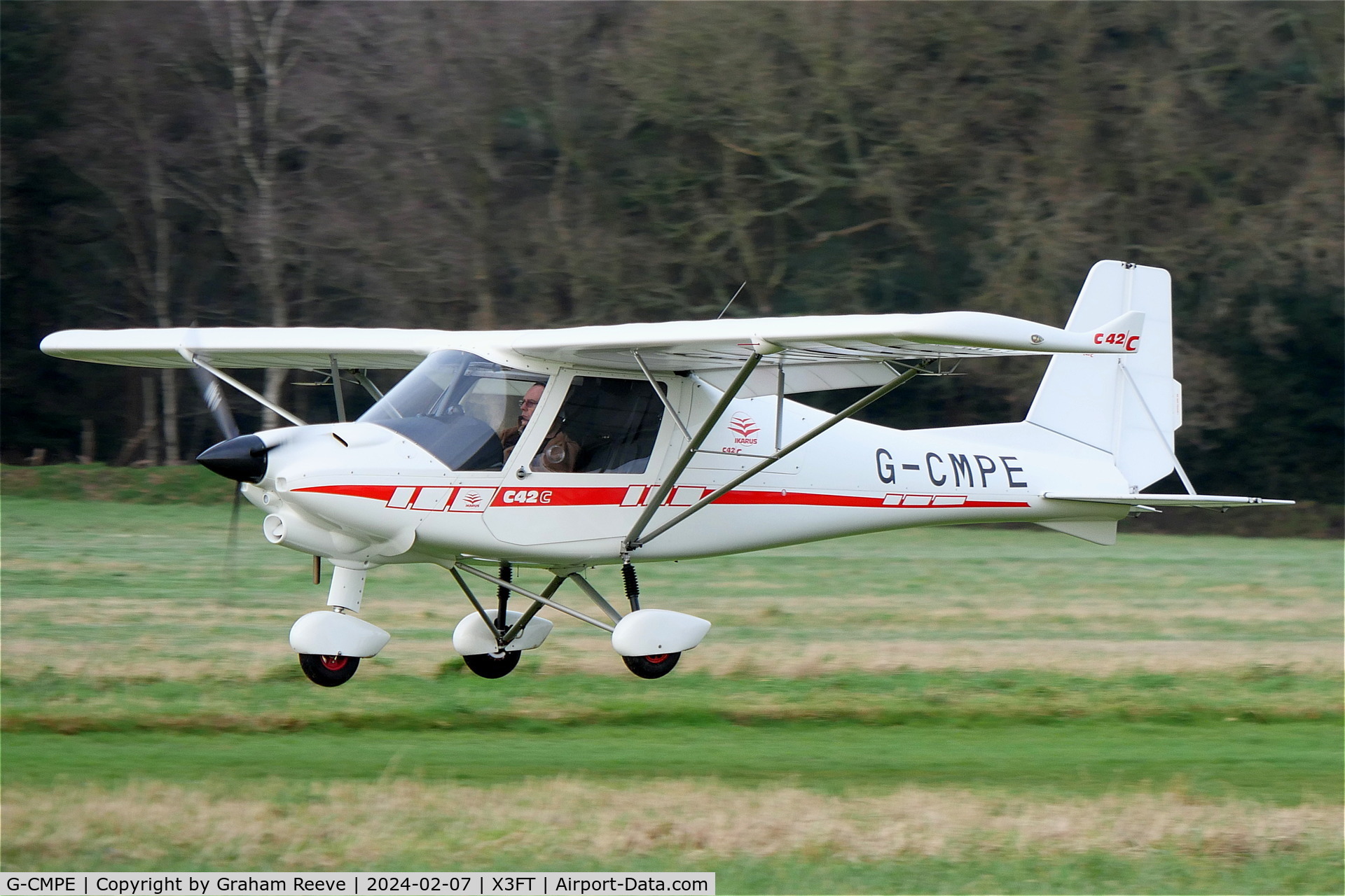 G-CMPE, 2023 Comco Ikarus C42 FB100 Charlie C/N 2203-7682, Landing at Felthorpe.