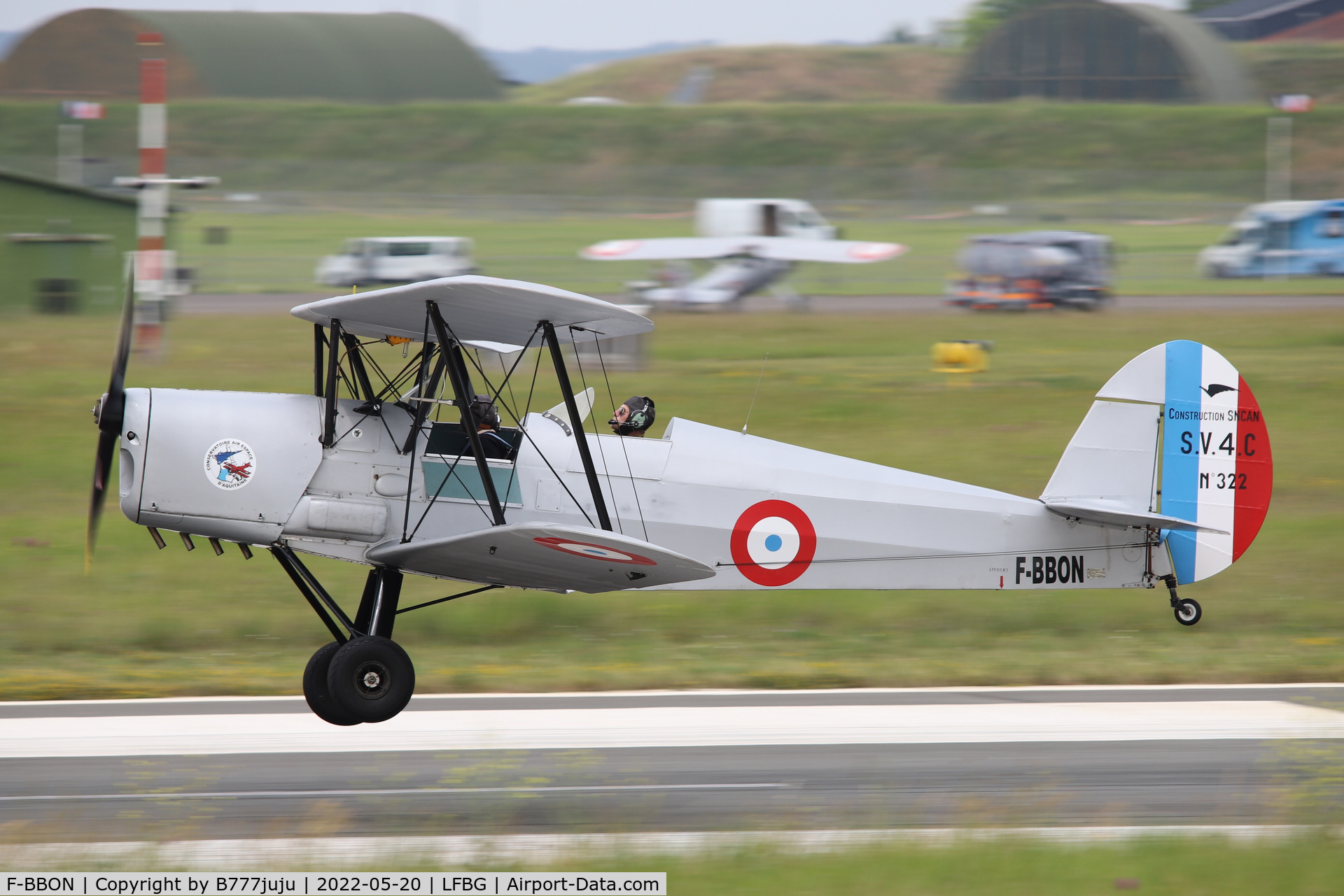 F-BBON, Stampe-Vertongen SV-4C C/N 322, during Cognac airshow 2022