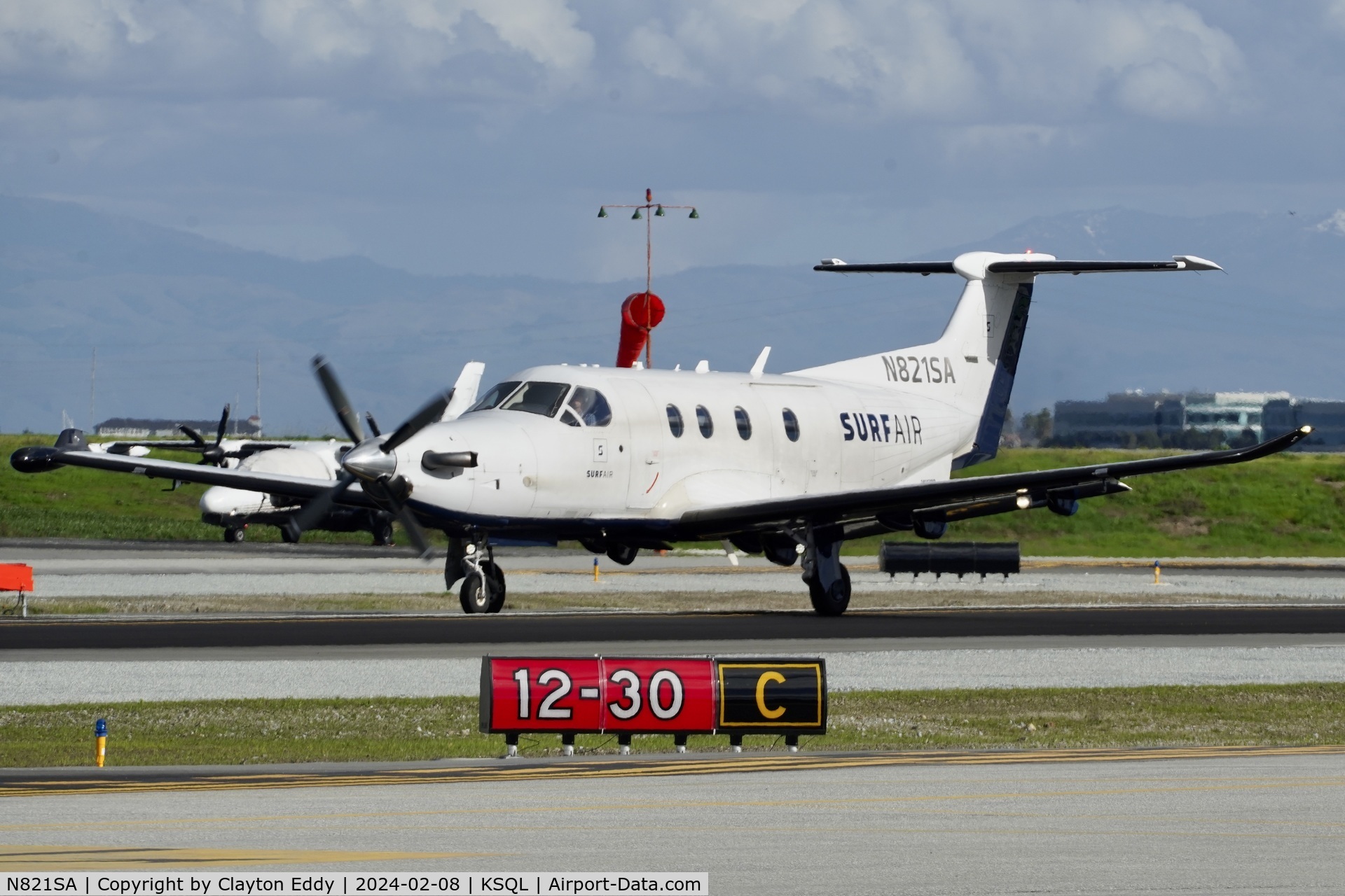 N821SA, 2015 Pilatus PC-12/47E C/N 1516, San Carlos Airport California 2024.