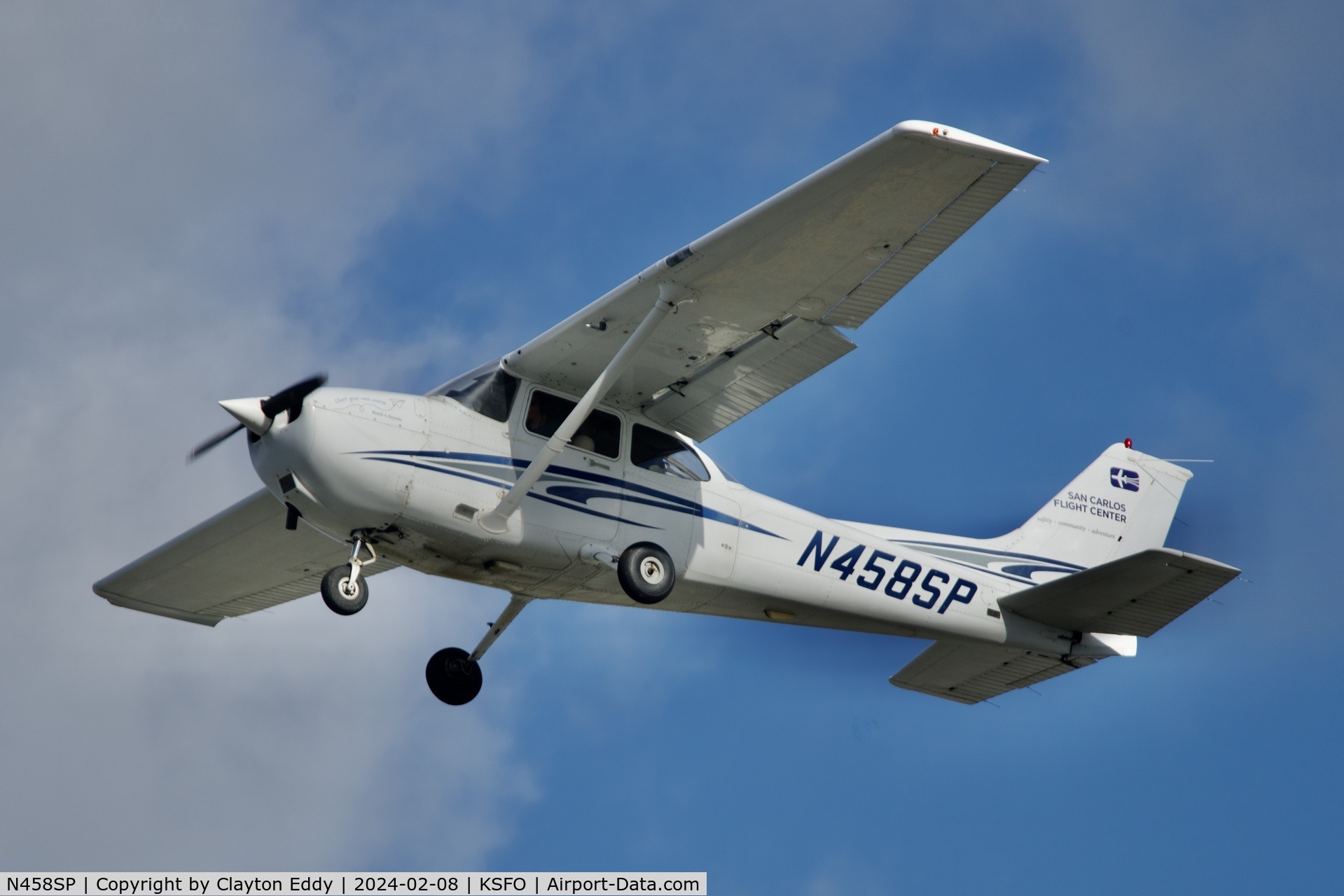 N458SP, 1999 Cessna 172S C/N 172S8323, San Carlos Airport in California 2024.