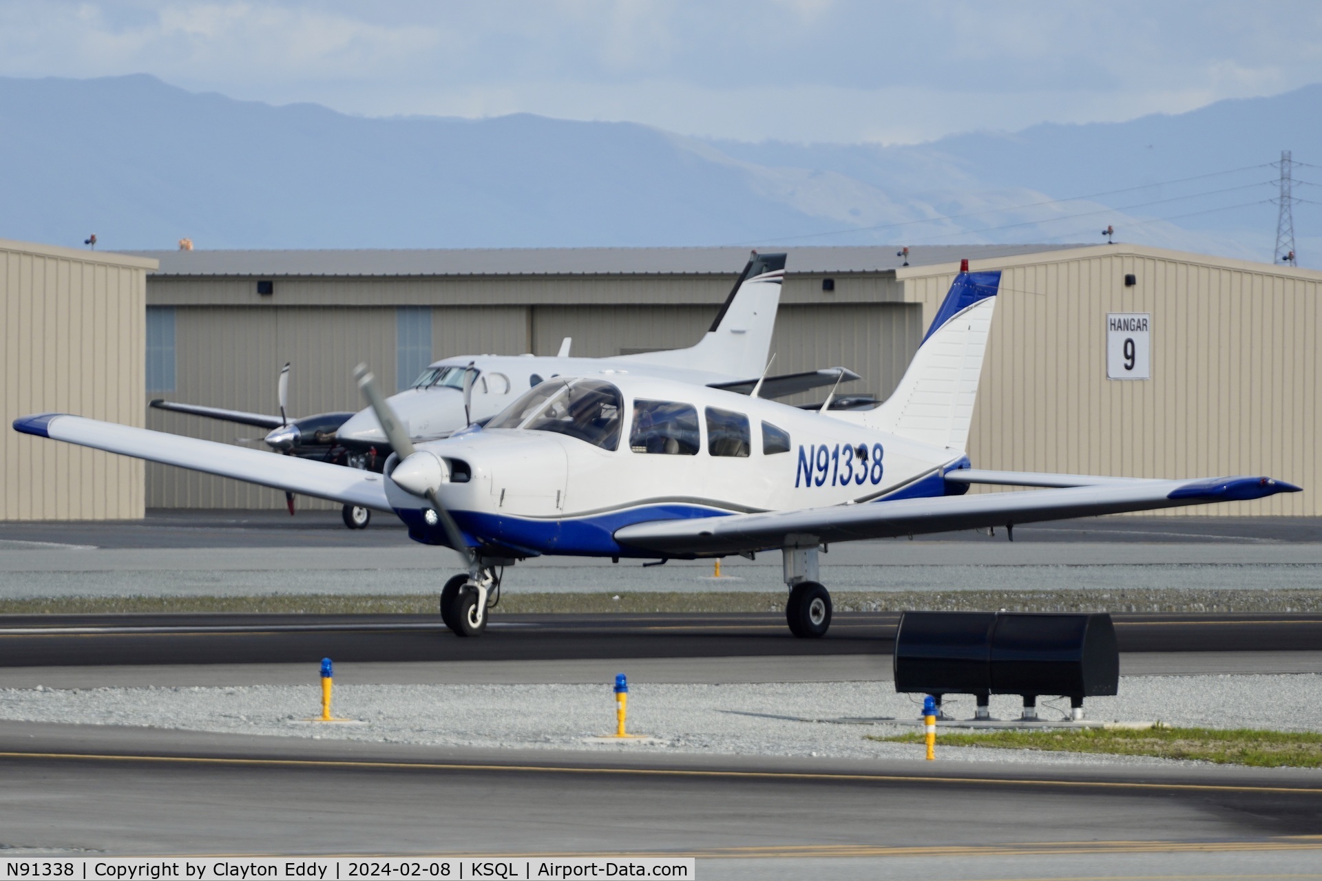 N91338, 1985 Piper PA-28-161 C/N 28-8616008, San Carlos Airport in California 2024.