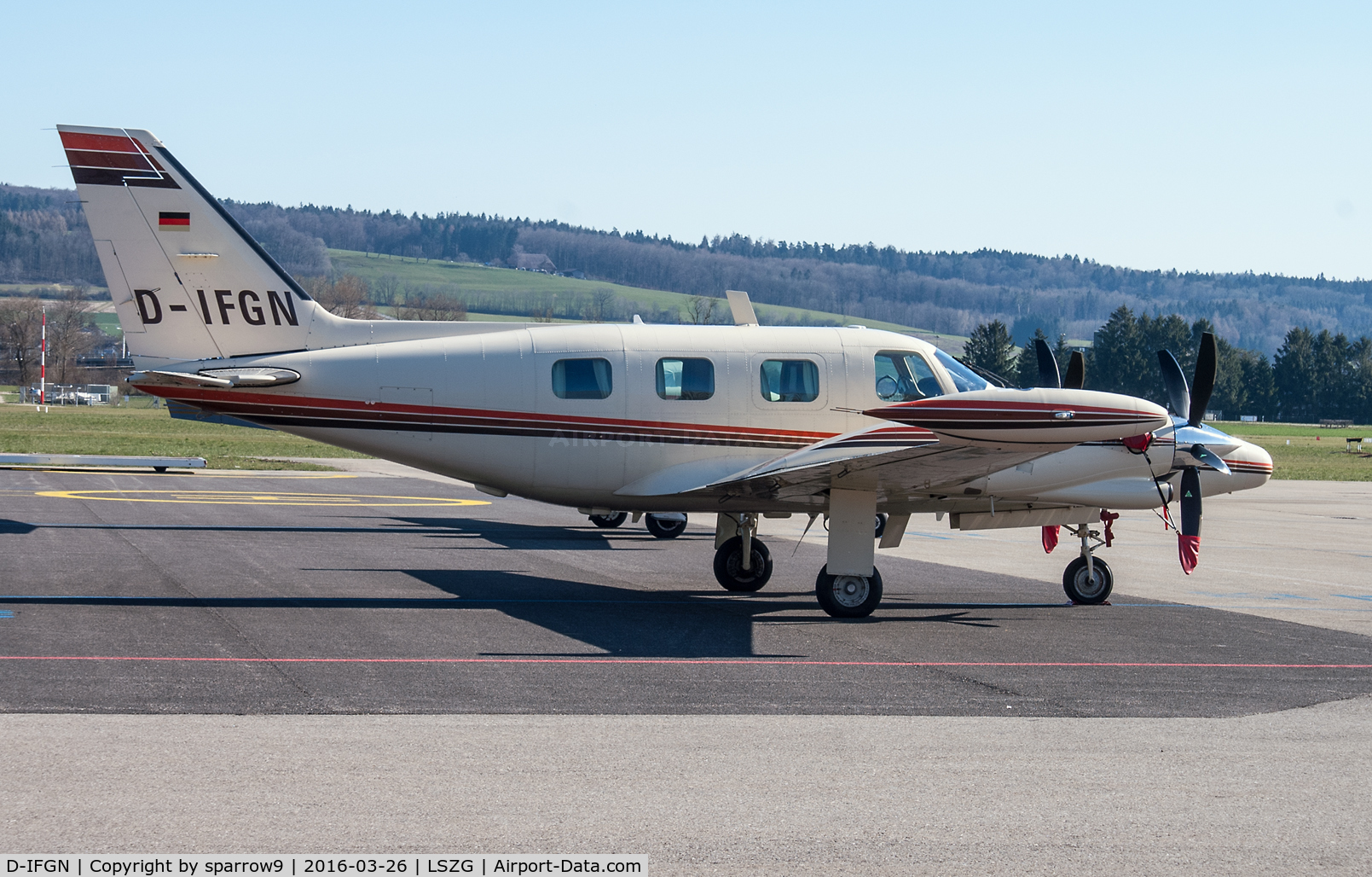 D-IFGN, 1982 Piper PA-31T-620 Cheyenne II C/N 31T-8120052, A regular guest at Grenchen since many years