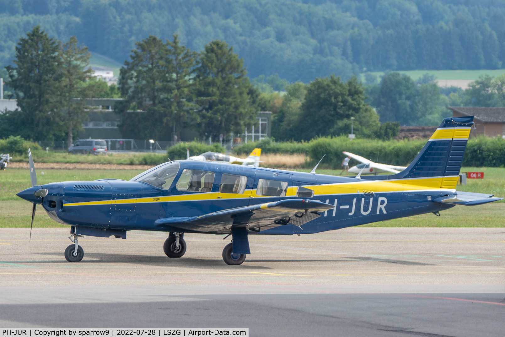 PH-JUR, 1982 Piper PA-32R-301T Turbo Saratoga C/N 32R-8229033, A guest at Grenchen