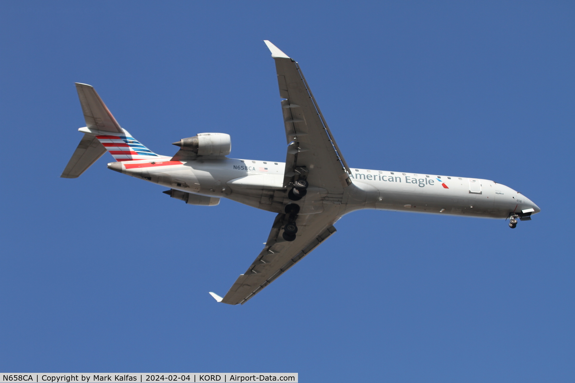 N658CA, 2004 Bombardier CRJ-700 (CL-600-2C10) Regional Jet C/N 10148, CRJ7 SkyWest/ American Eagle BOMBARDIER CL-600-2C10 N658CA SKW4933 BNA-ORD