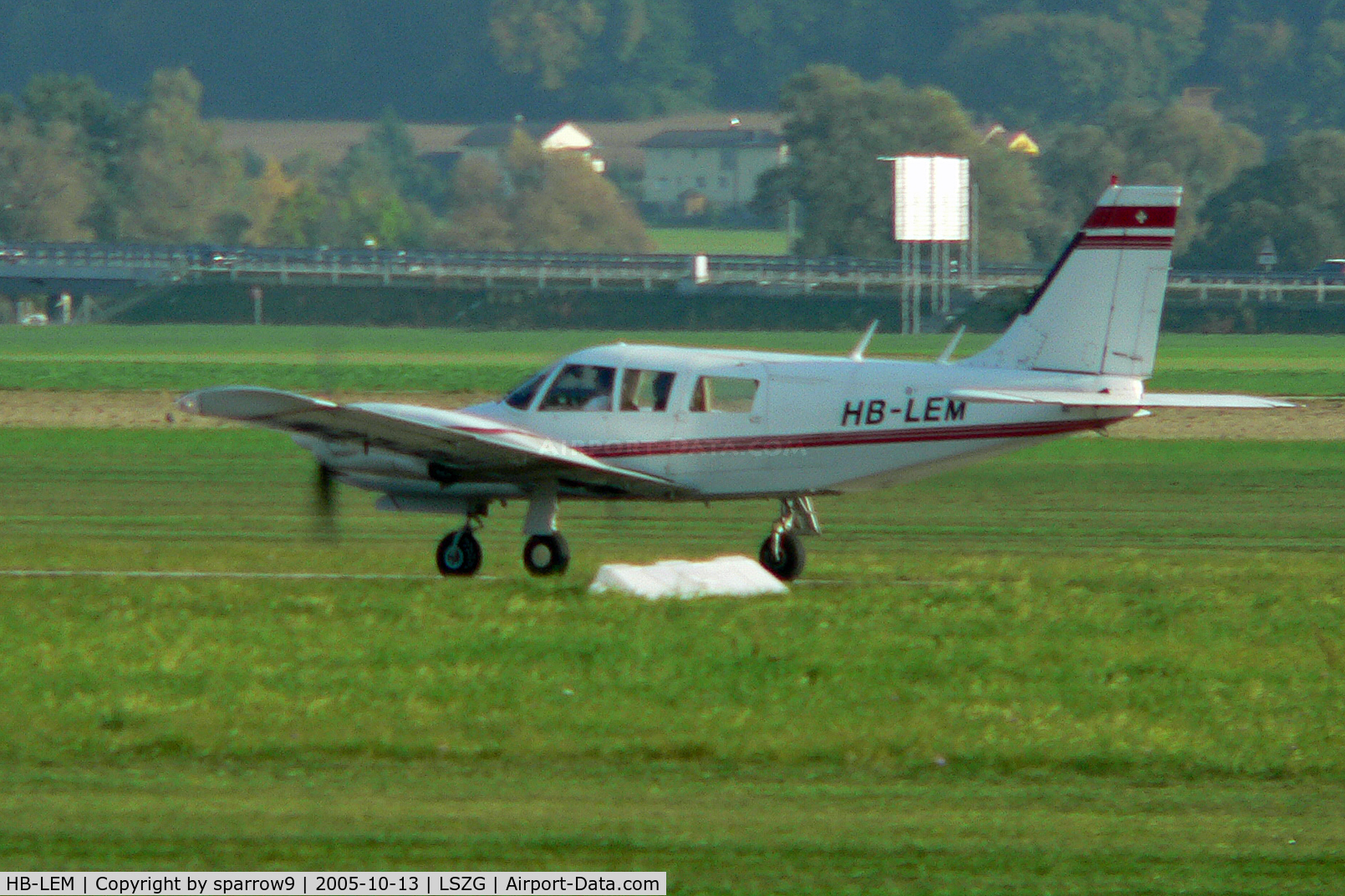 HB-LEM, 1973 Piper PA-34-200 Seneca C/N 34-7350327, On runway 05 Grenchen.HB-registered from 1973-10-09 until 2020-04-06.