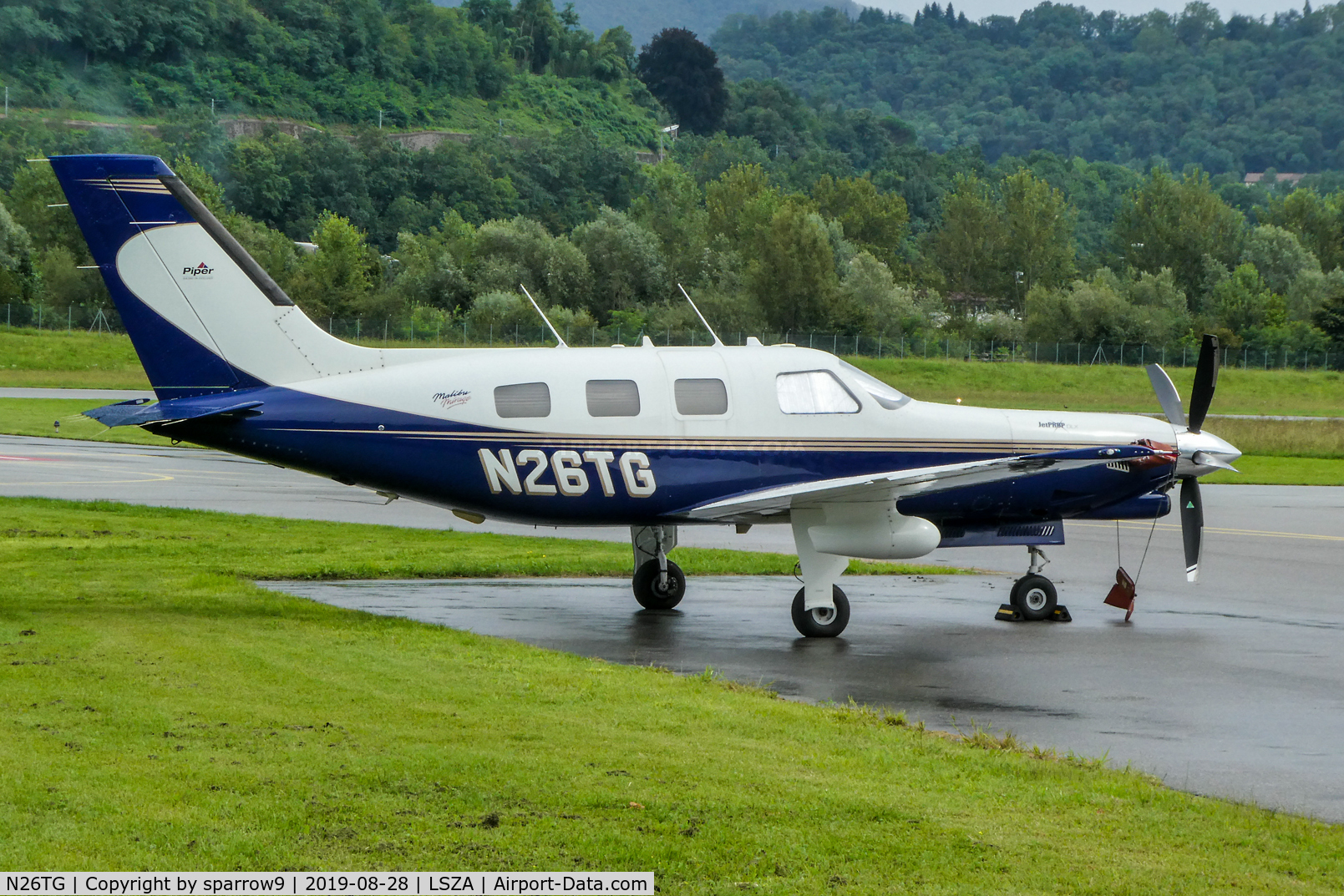 N26TG, 1999 Piper PA-46-350P Malibu Mirage C/N 4636193, At Lugano-Agno