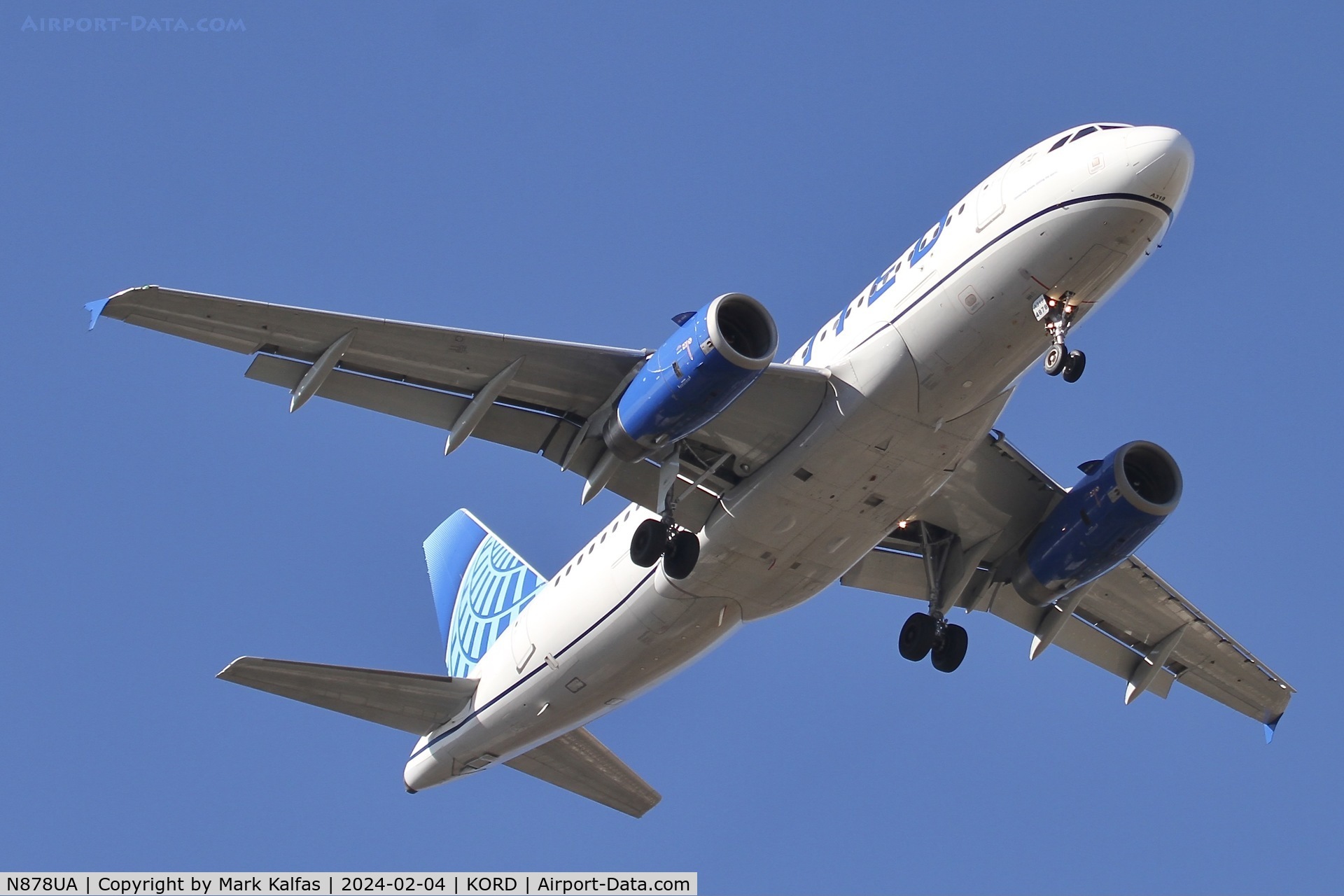 N878UA, 2005 Airbus A319-132 C/N 2371, A319 United Airlines Airbus A319-132, N878UA UAL442 DCA-ORD.