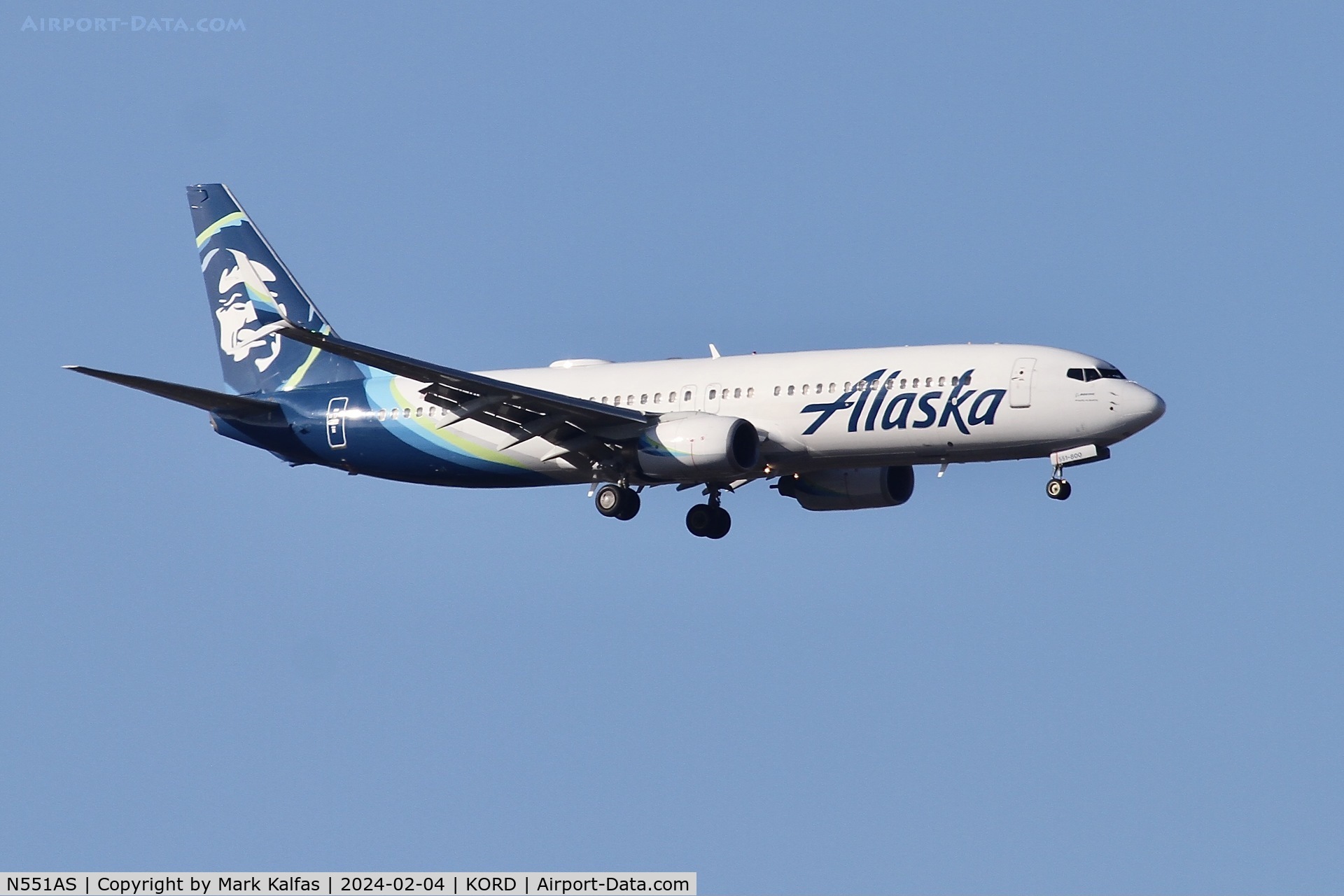 N551AS, 2006 Boeing 737-890 C/N 34593, B738 Alaska Airlines Boeing 737-890 N551AS ASA332 SFO-ORD