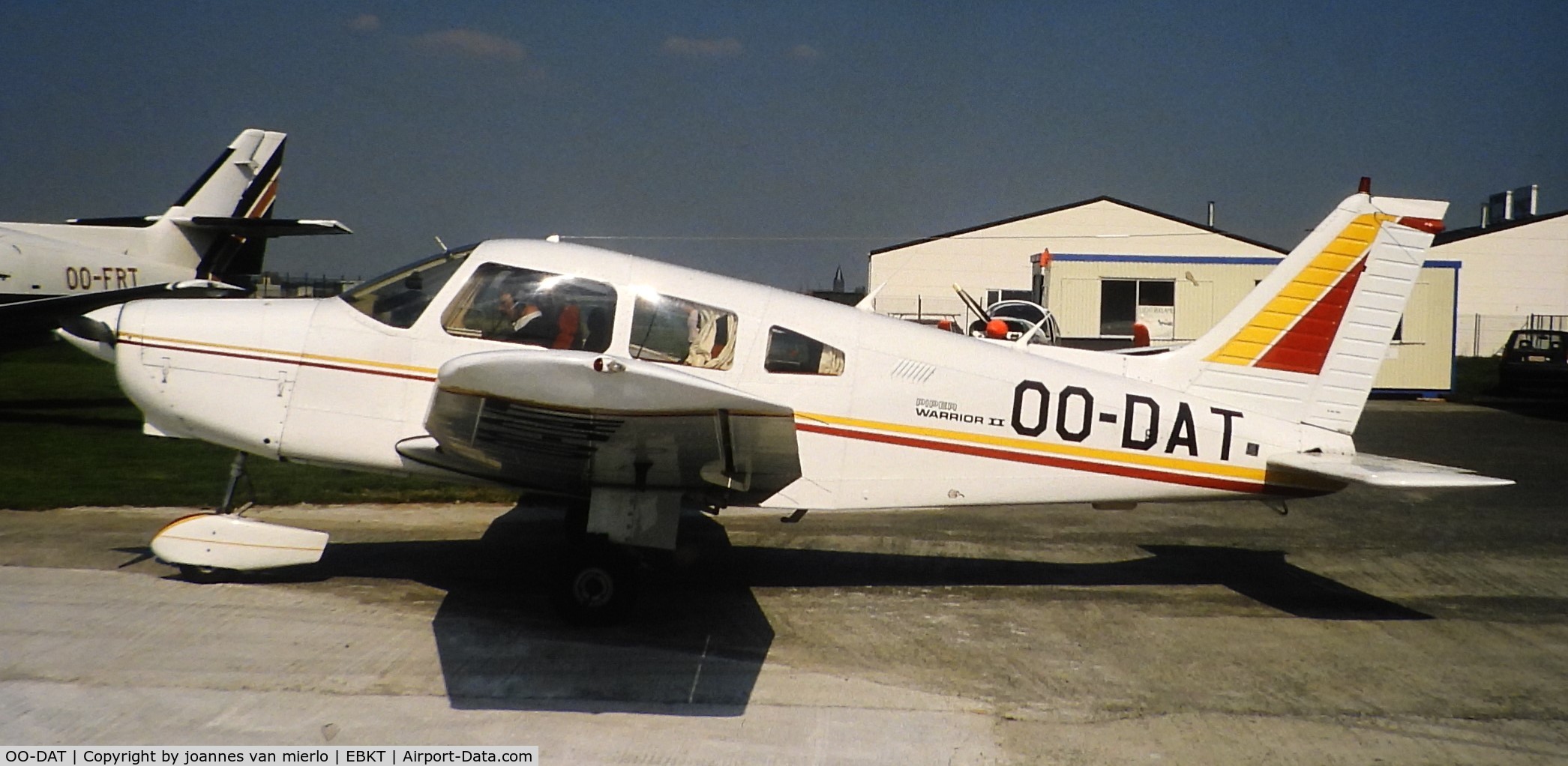 OO-DAT, 1980 Piper PA-28-161 Cherokee Warrior II C/N 28-8016066, ex-slide