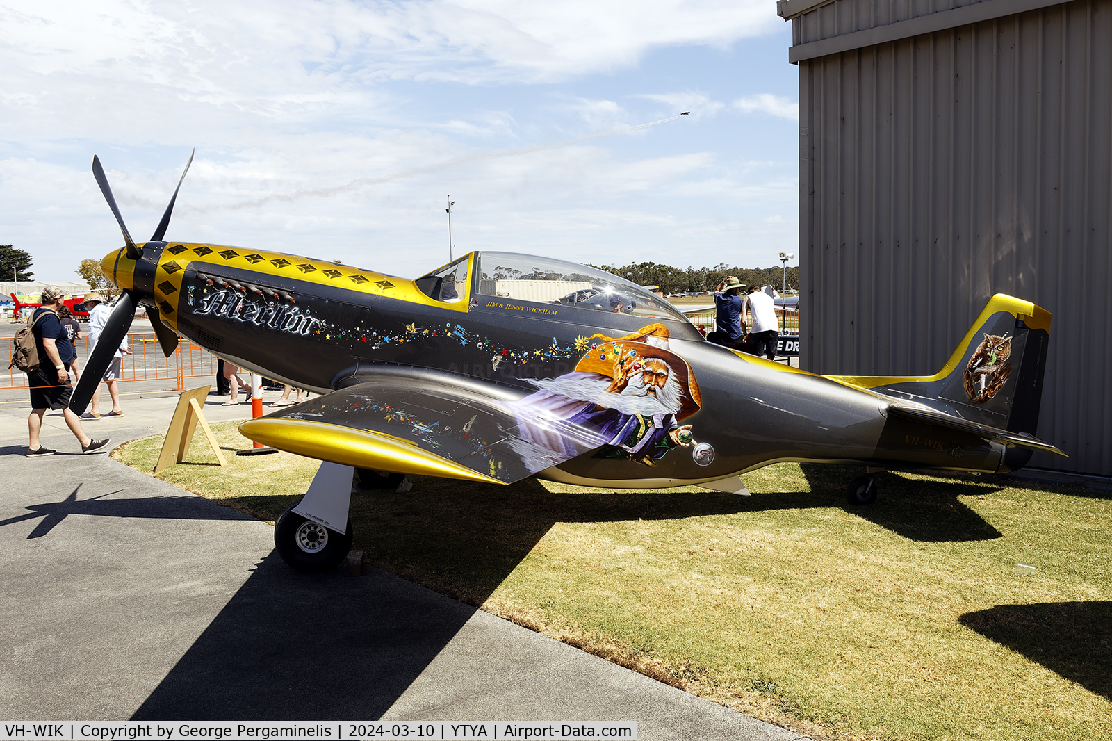 VH-WIK, Fighter Escort Wings Ltd TF51 C/N V288, On display at the Tyabb Airshow 2024.