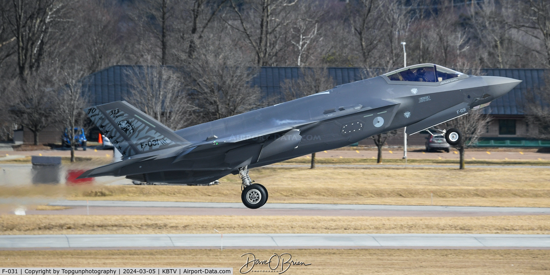 F-031, Lockheed Martin F-35A Lightning II C/N AN-31, Displaying the 70th Anniversary of the unit on its' tail